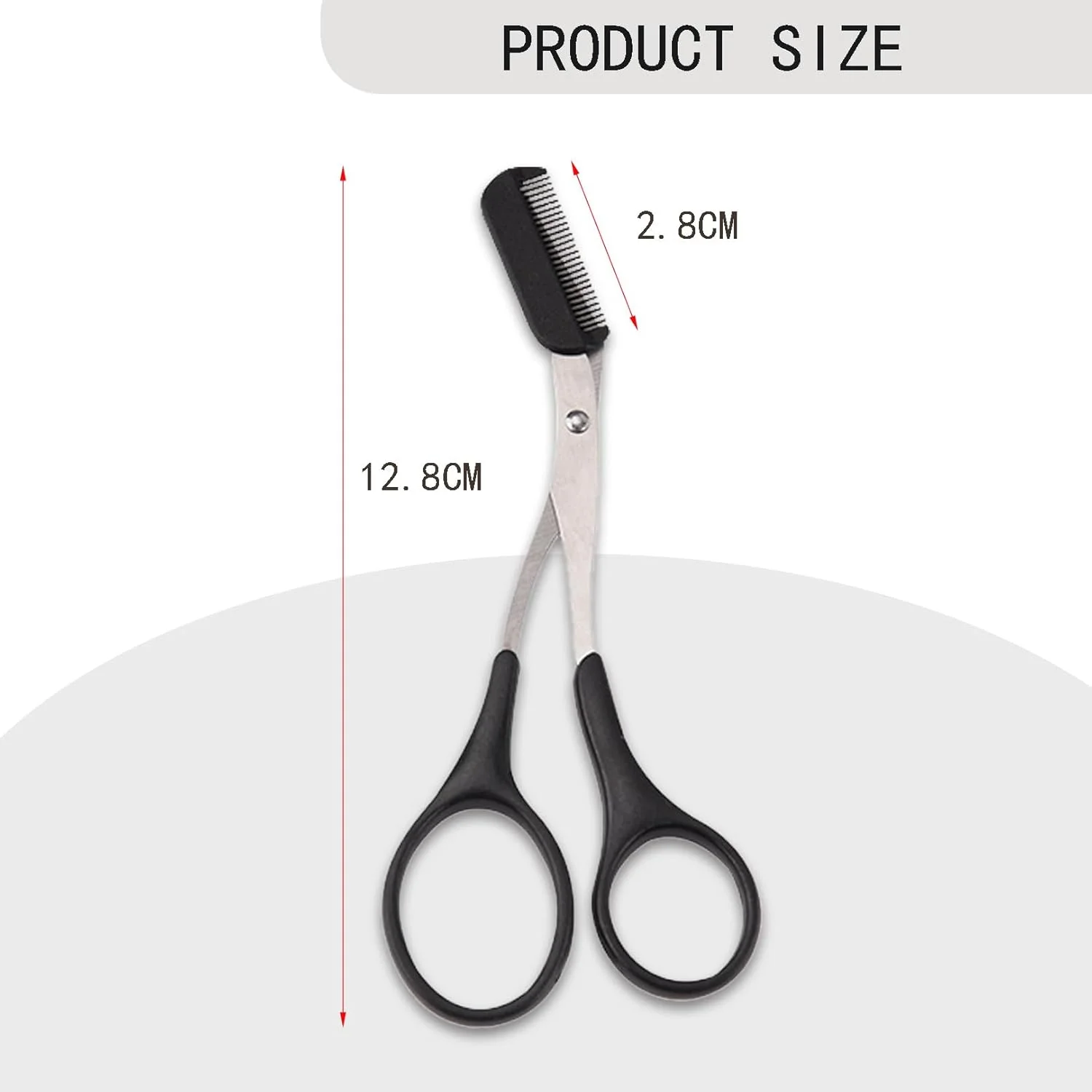 قیچی ابرو به همراه شانه، قیچی اصلاح ابرو مردانه، قیچی ابرو 2 در 1 برای زنان، تیغ ابرو، قیچی ابرو صورت زنانه، اصلاح کننده ابرو (مشکی) قیچی ابرو به همراه شانه، قیچی اصلاح ابرو مردانه، قیچی ابرو 2 در 1 برای زنان، تیغ ابرو، قیچی ابرو صورت زنانه، اصلاح کننده ابرو (مشکی)