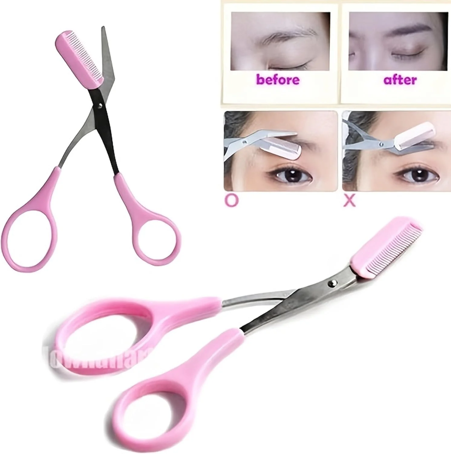 قیچی ابرو با شانه، قیچی استیل ضد زنگ، قیچی آرایشی ایمن ابرو قیچی ابرو با شانه، قیچی استیل ضد زنگ، قیچی آرایشی ایمن ابرو