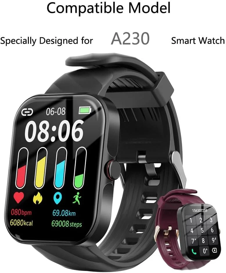 محافظ صفحه نمایش Futanwei برای ساعت هوشمند yobone A230، 1.91 اینچ [بسته 3 عددی]، فیلم PET نرم و شفاف HD، [ضد اثر انگشت]، [ضد خش]، [بدون حباب]، سازگار با ساعت هوشمند yobone A230 ردیاب تناسب اندام