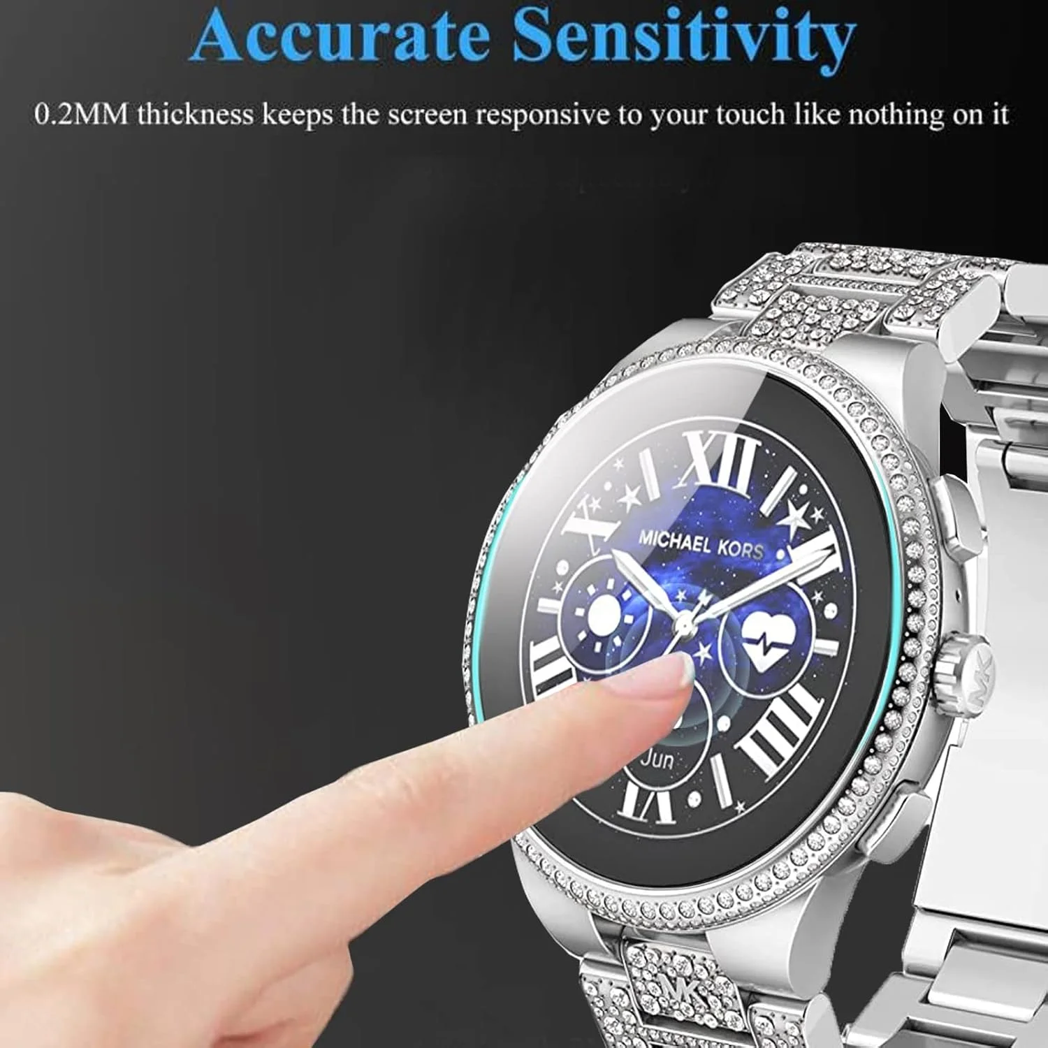 محافظ صفحه نمایش Blueshaweu سازگار با ساعت هوشمند Lemfo مدل C21 Pro مردانه 1.39 اینچی، محافظ صفحه شیشه ای حرارت دیده با سختی 9H [بسته 3 عددی] برای ساعت هوشمند Lemfo C21 Pro (HD)