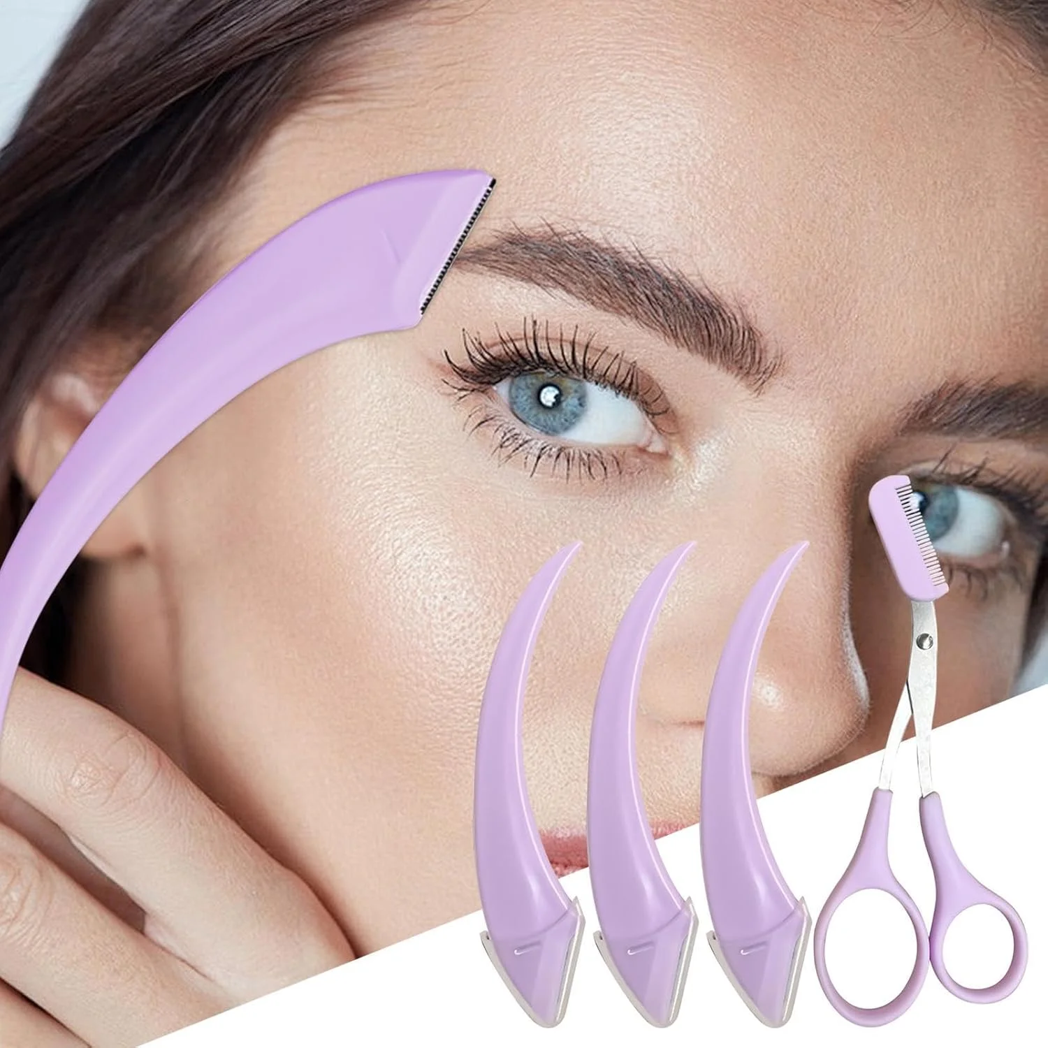 قیچی ابرو زنانه، کیت اصلاح ابرو ضد لغزش - لوازم مراقبت شخصی برای آرایش صورت، حمام، مسافرت، اسپا، زیبایی منزل و استفاده روزانه قیچی ابرو زنانه، کیت اصلاح ابرو ضد لغزش - لوازم مراقبت شخصی برای آرایش صورت، حمام، مسافرت، اسپا، زیبایی منزل و استفاده روزانه