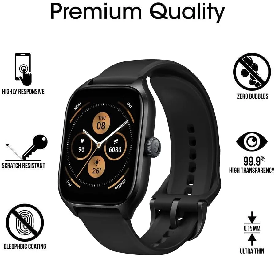 محافظ صفحه نمایش یومیگل سازگار با آمازفیت GTS 4، بسته 6 عددی، فیلم محافظ صفحه نمایش ساعت هوشمند آمازفیت GTS4، پوشش محافظ صفحه نمایش شفاف HD ضد خش و ضد اثر انگشت محافظ صفحه نمایش یومیگل سازگار با آمازفیت GTS 4، بسته 6 عددی، فیلم محافظ صفحه نمایش ساعت هوشمند آمازفیت GTS4، پوشش محافظ صفحه نمایش شفاف HD ضد خش و ضد اثر انگشت