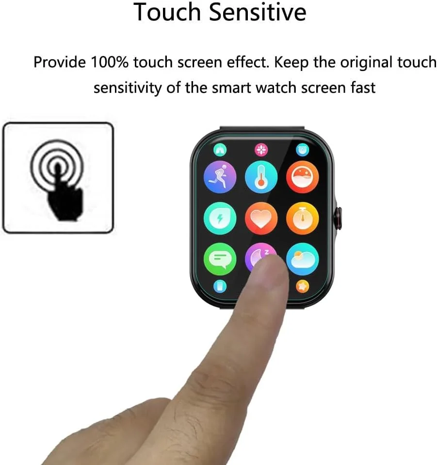 محافظ صفحه نمایش Futanwei برای ساعت هوشمند yobone A230، 1.91 اینچ [بسته 3 عددی]، فیلم PET نرم و شفاف HD، [ضد اثر انگشت]، [ضد خش]، [بدون حباب]، سازگار با ساعت هوشمند yobone A230 ردیاب تناسب اندام