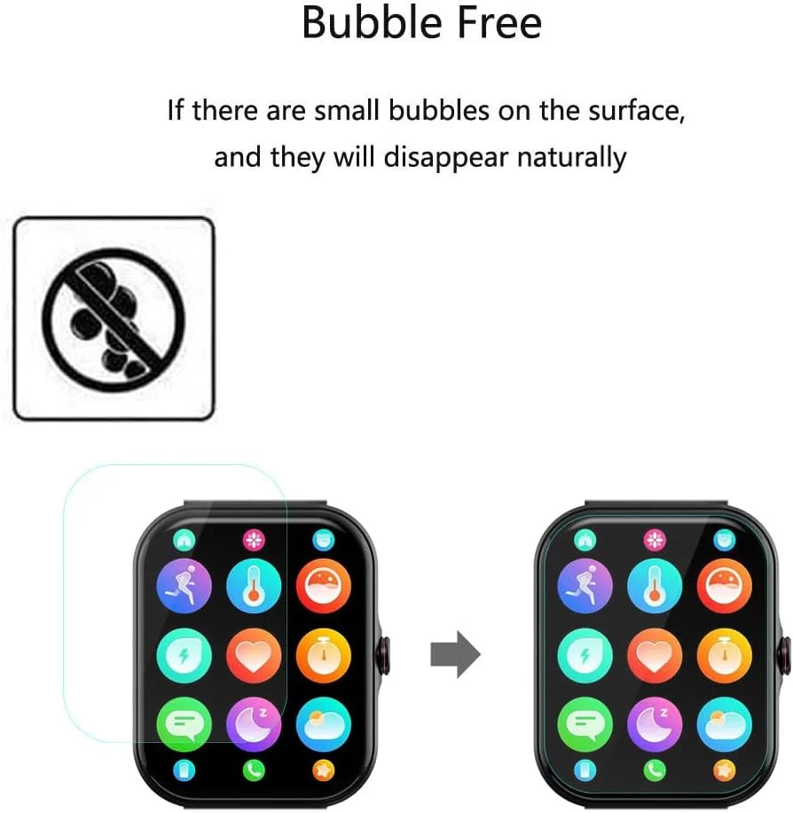 محافظ صفحه نمایش Futanwei برای ساعت هوشمند yobone A230، 1.91 اینچ [بسته 3 عددی]، فیلم PET نرم و شفاف HD، [ضد اثر انگشت]، [ضد خش]، [بدون حباب]، سازگار با ساعت هوشمند yobone A230 ردیاب تناسب اندام