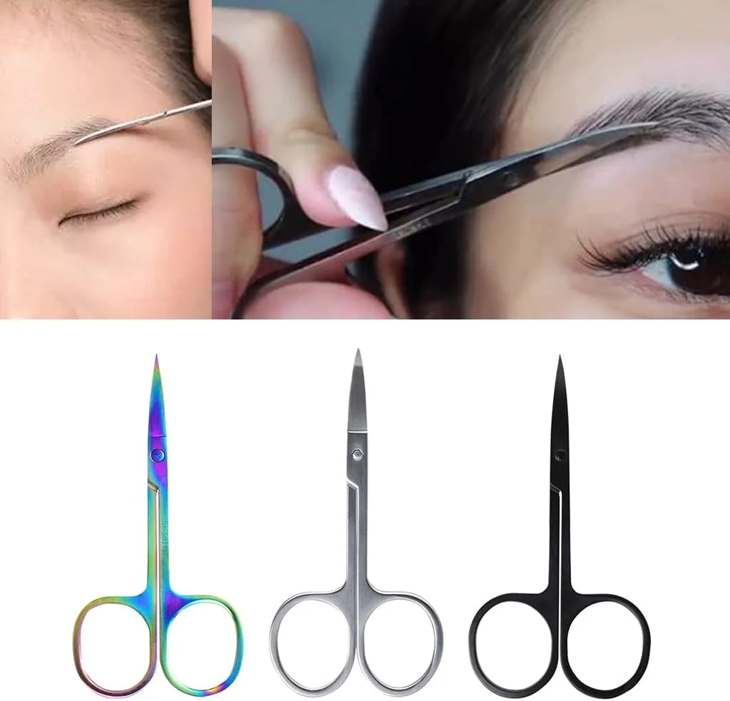 قیچی ابرو حرفه ای استیل ضد زنگ، موچین ابرو و مژه، ابزار آرایشی، قیچی کوچک ابرو قیچی ابرو حرفه ای استیل ضد زنگ، موچین ابرو و مژه، ابزار آرایشی، قیچی کوچک ابرو