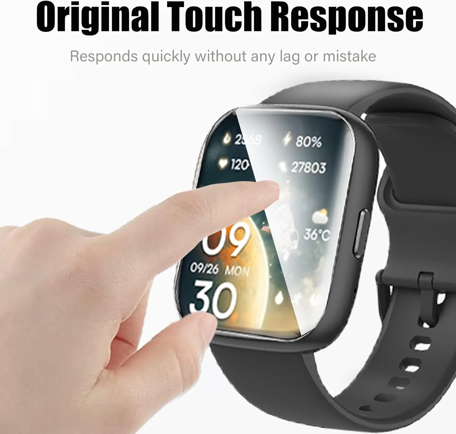 محافظ صفحه نمایش Blueshaweu سازگار با ساعت هوشمند VKROBAG 1.85 اینچی P114، محافظ صفحه نمایش TPU شفاف و انعطاف پذیر HD [بسته 6 عددی] سازگار با ساعت هوشمند VKROBAG P114 (شفاف)