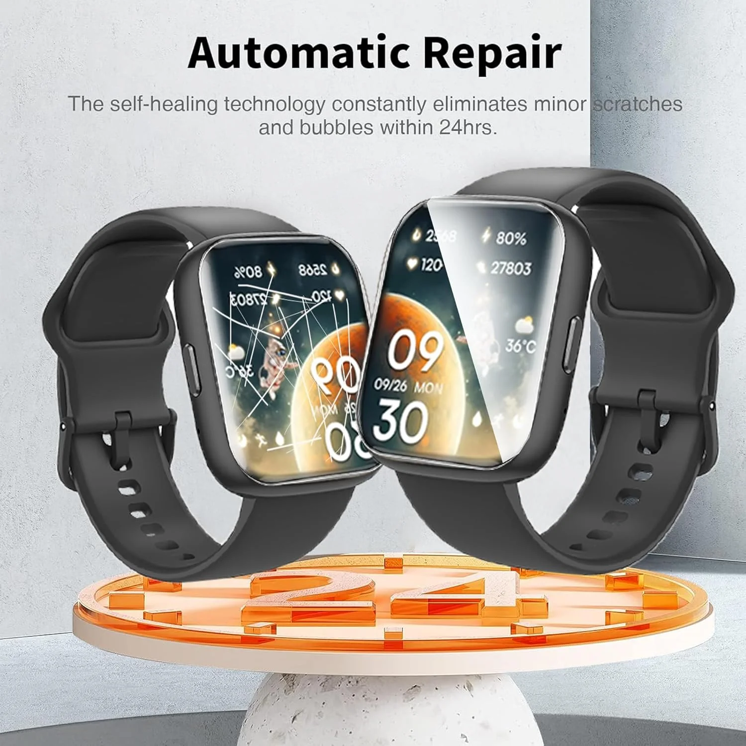 محافظ صفحه نمایش Blueshaweu سازگار با ساعت هوشمند Hama 1.65 اینچ 5000، محافظ صفحه نمایش TPU شفاف و انعطاف پذیر HD [بسته 6 عددی] سازگار با ساعت هوشمند Hama 5000 (شفاف)