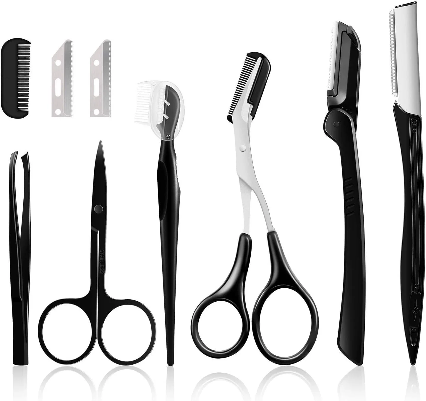 ست ابرو، ابزار لایه برداری و درماپلنینگ چند منظوره، ست های صورت برای زنان و دختران، ست آرایش ابرو (9 در 1) ست ابرو، ابزار لایه برداری و درماپلنینگ چند منظوره، ست های صورت برای زنان و دختران، ست آرایش ابرو (9 در 1)