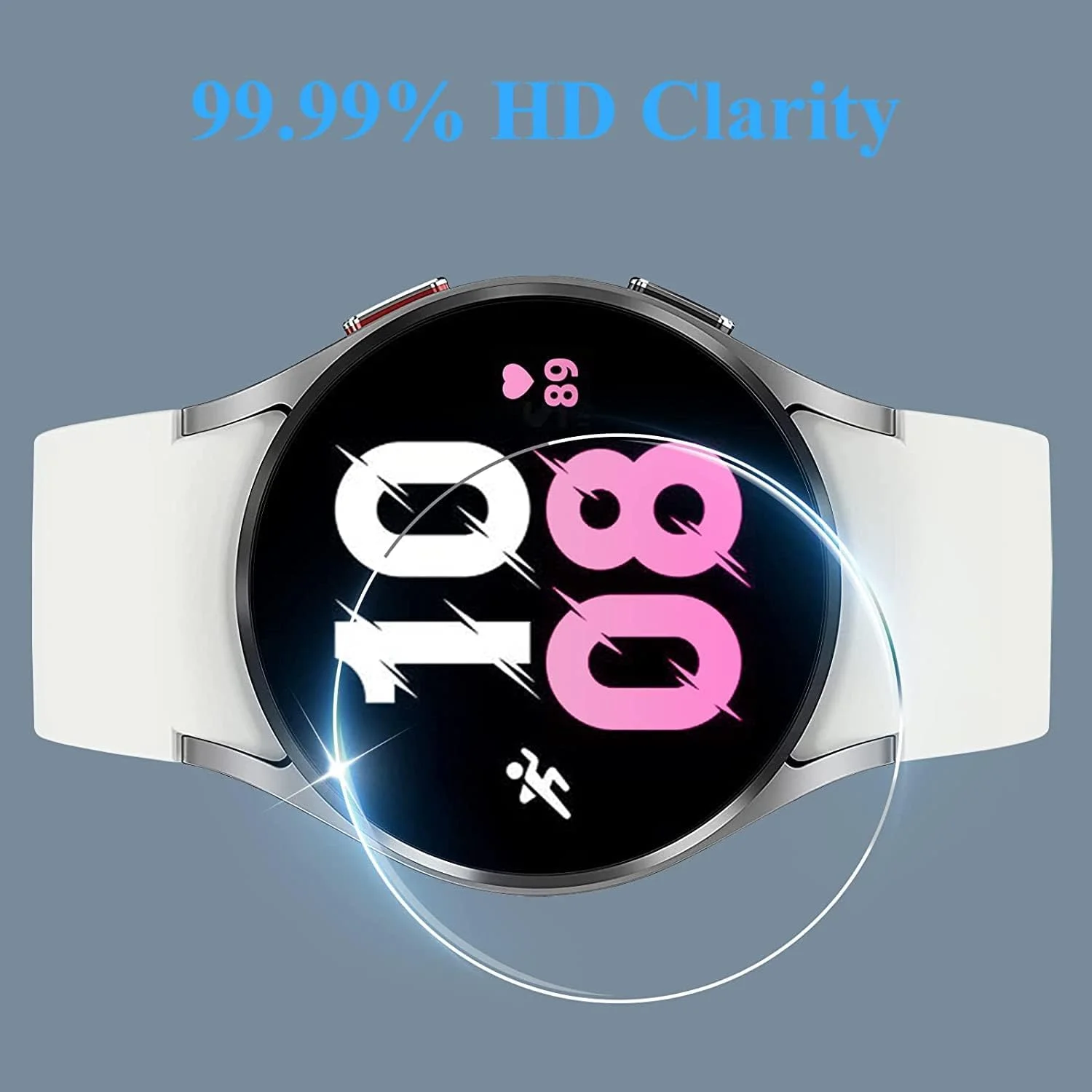 محافظ صفحه نمایش Blueshaweu سازگار با ساعت هوشمند NAIXUES 2025 مدل 1.46 اینچی G55، محافظ صفحه شیشه ای سخت با درجه سختی 9H [بسته 3 عددی] سازگار با ساعت هوشمند NAIXUES G55 (HD)