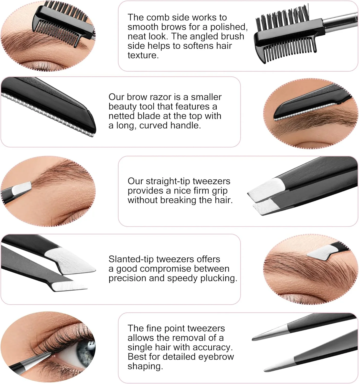 ست کامل ابرو استودیو اکسکوئیزیت - 8 در 1 - شامل 4 عدد موچین - حالت دهنده - چند منظوره - تیغ، برس و شانه، مداد، قیچی در کیف محافظ دار ست کامل ابرو استودیو اکسکوئیزیت - 8 در 1 - شامل 4 عدد موچین - حالت دهنده - چند منظوره - تیغ، برس و شانه، مداد، قیچی در کیف محافظ دار