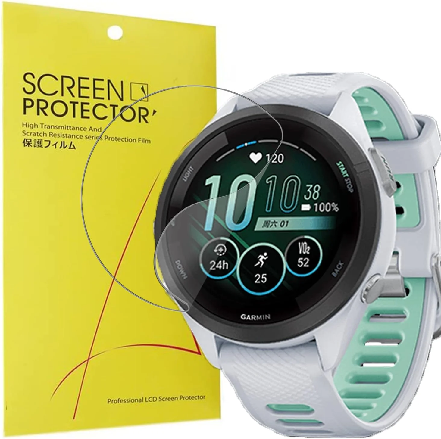 محافظ صفحه نمایش Blueshaweu سازگار با Garmin Forerunner 265S، بسته 6 عددی فیلم شفاف TPU با پوشش کامل، محافظ صفحه نمایش ساعت هوشمند