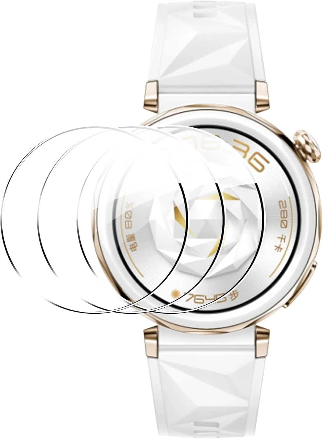 محافظ صفحه نمایش پریمیوم Aputue، مجموعه 3 عددی برای WATCH GT 5/GT 5 Pro 42mm، شیشه حرارت دیده 9H، نصب بدون حباب، محافظ صفحه نمایش HD شفاف و فوق العاده نازک