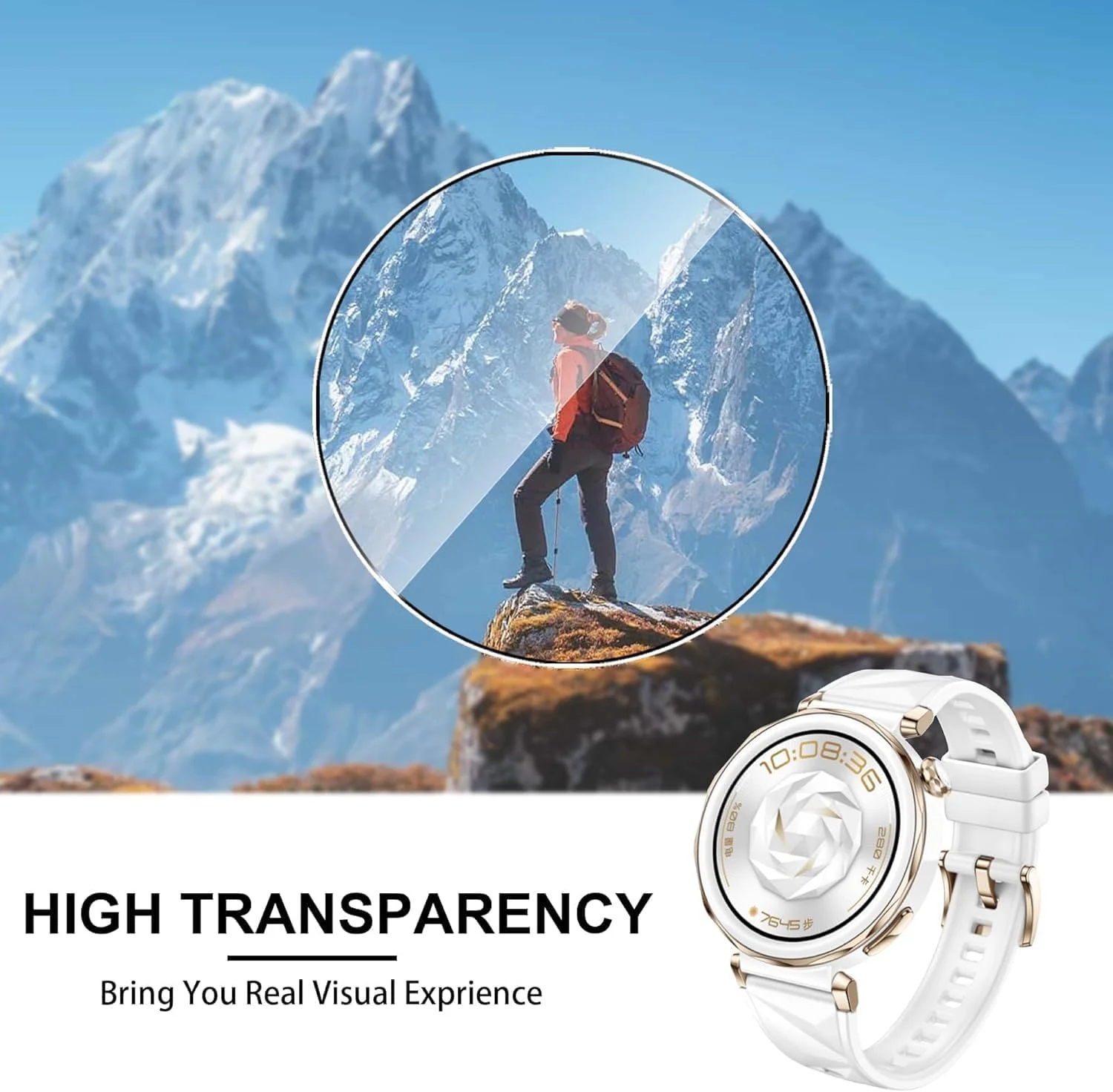 محافظ صفحه نمایش پریمیوم Aputue، مجموعه 3 عددی برای WATCH GT 5/GT 5 Pro 42mm، شیشه حرارت دیده 9H، نصب بدون حباب، محافظ صفحه نمایش HD شفاف و فوق العاده نازک