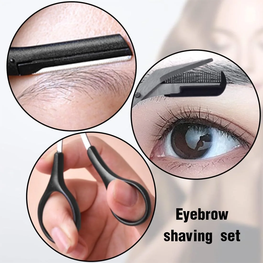 قیچی ابرو EAVUYIS همراه با شانه، بسته 2 عددی تیغ ابرو، قیچی ابرو برای کوتاه کردن ابرو و مژه، برای زنان و مردان (مشکی) قیچی ابرو EAVUYIS همراه با شانه، بسته 2 عددی تیغ ابرو، قیچی ابرو برای کوتاه کردن ابرو و مژه، برای زنان و مردان (مشکی)