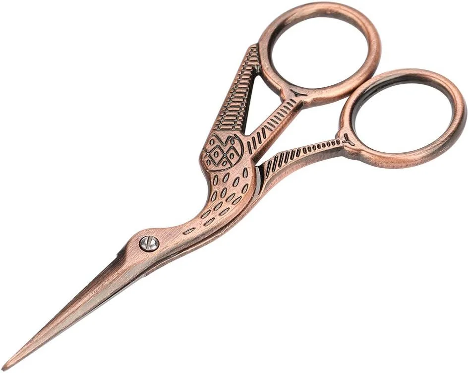 قیچی استیل ضد زنگ طرح قدیمی Tnfeeon، مدل درنا، ابزار آرایش مو و ابرو، کاربردی، طراحی قابل حمل، اندازه جمع و جور برای مصارف خانگی قیچی استیل ضد زنگ طرح قدیمی Tnfeeon، مدل درنا، ابزار آرایش مو و ابرو، کاربردی، طراحی قابل حمل، اندازه جمع و جور برای مصارف خانگی