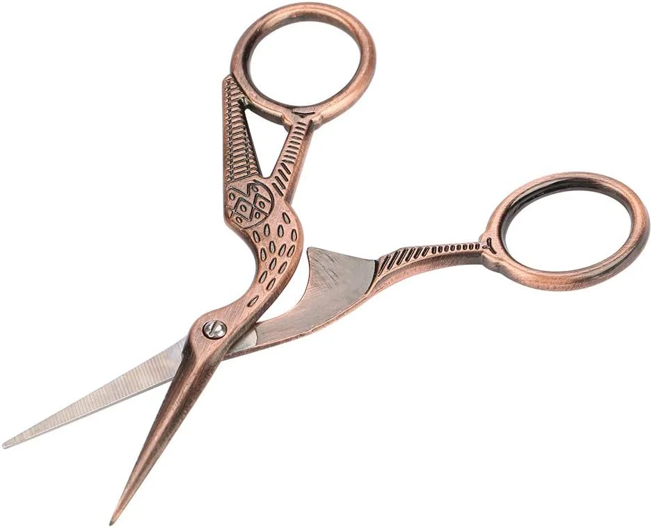 قیچی استیل ضد زنگ طرح قدیمی Tnfeeon، مدل درنا، ابزار آرایش مو و ابرو، کاربردی، طراحی قابل حمل، اندازه جمع و جور برای مصارف خانگی قیچی استیل ضد زنگ طرح قدیمی Tnfeeon، مدل درنا، ابزار آرایش مو و ابرو، کاربردی، طراحی قابل حمل، اندازه جمع و جور برای مصارف خانگی