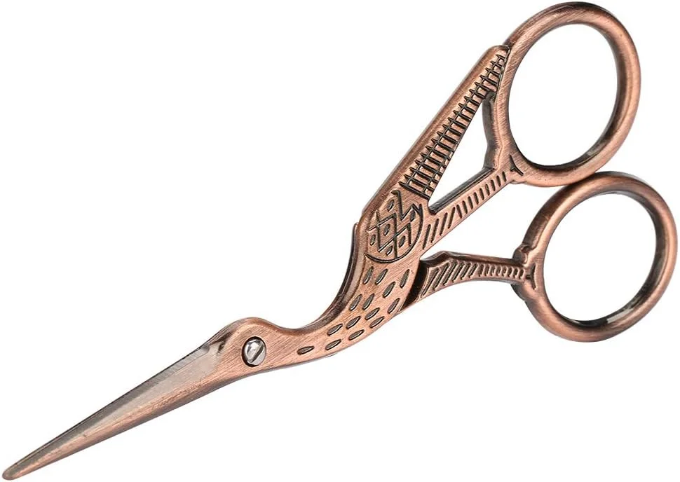 قیچی استیل ضد زنگ طرح قدیمی Tnfeeon، مدل درنا، ابزار آرایش مو و ابرو، کاربردی، طراحی قابل حمل، اندازه جمع و جور برای مصارف خانگی قیچی استیل ضد زنگ طرح قدیمی Tnfeeon، مدل درنا، ابزار آرایش مو و ابرو، کاربردی، طراحی قابل حمل، اندازه جمع و جور برای مصارف خانگی