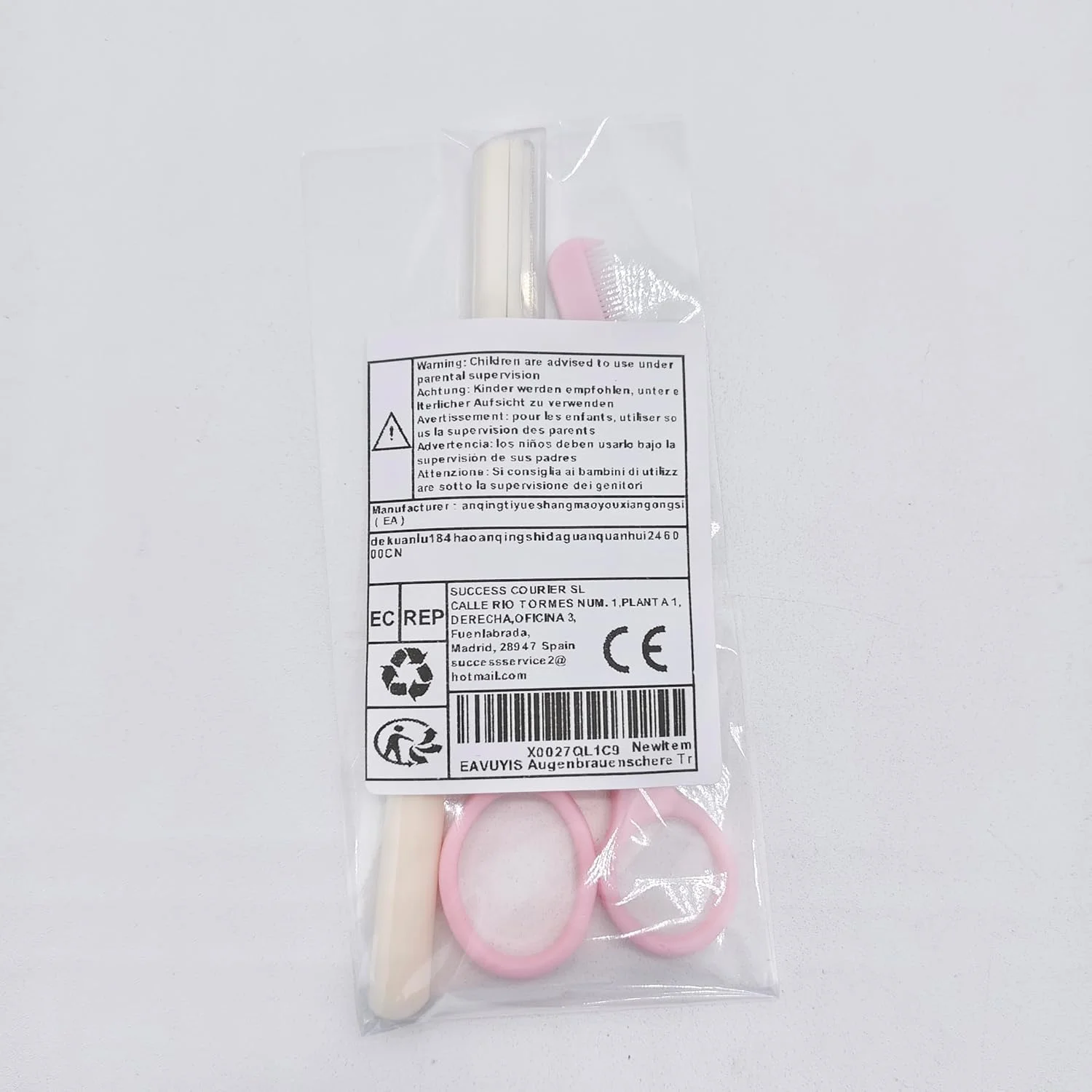 قیچی ابرو EAVUYIS به همراه شانه، بسته 2 عددی تیغ ابرو، قیچی ابرو برای کوتاه کردن ابرو و مژه، مناسب خانم ها و آقایان (صورتی) قیچی ابرو EAVUYIS به همراه شانه، بسته 2 عددی تیغ ابرو، قیچی ابرو برای کوتاه کردن ابرو و مژه، مناسب خانم ها و آقایان (صورتی)