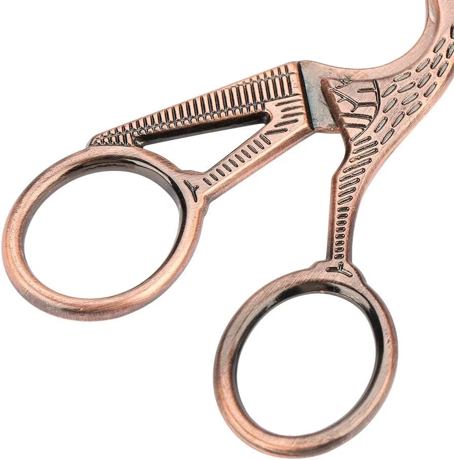 قیچی استیل ضد زنگ طرح قدیمی Tnfeeon، مدل درنا، ابزار آرایش مو و ابرو، کاربردی، طراحی قابل حمل، اندازه جمع و جور برای مصارف خانگی قیچی استیل ضد زنگ طرح قدیمی Tnfeeon، مدل درنا، ابزار آرایش مو و ابرو، کاربردی، طراحی قابل حمل، اندازه جمع و جور برای مصارف خانگی