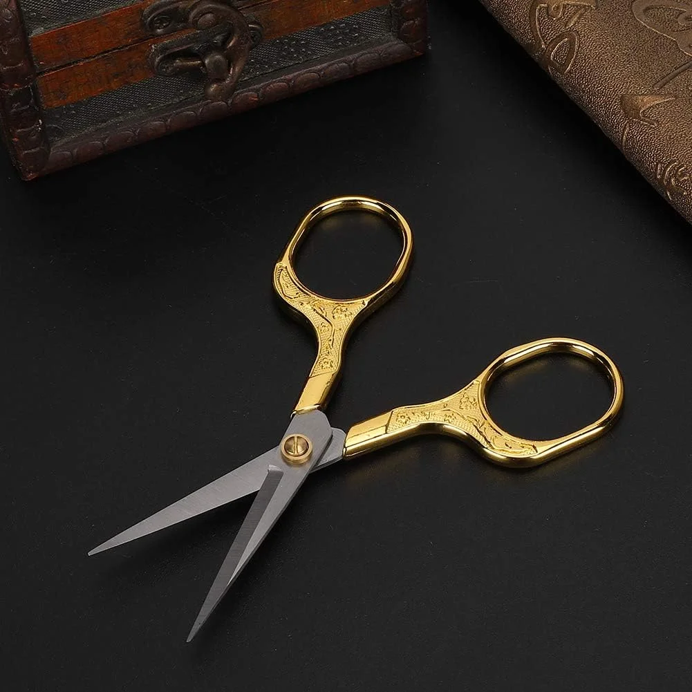 قیچی خیاطی قدیمی Tnfeeon، قیچی گلدوزی برای خیاطی، گلدوزی، کارهای هنری خانگی، استفاده روزمره (طلایی) قیچی خیاطی قدیمی Tnfeeon، قیچی گلدوزی برای خیاطی، گلدوزی، کارهای هنری خانگی، استفاده روزمره (طلایی)