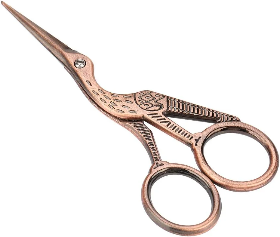 قیچی استیل ضد زنگ طرح قدیمی Tnfeeon، مدل درنا، ابزار آرایش مو و ابرو، کاربردی، طراحی قابل حمل، اندازه جمع و جور برای مصارف خانگی قیچی استیل ضد زنگ طرح قدیمی Tnfeeon، مدل درنا، ابزار آرایش مو و ابرو، کاربردی، طراحی قابل حمل، اندازه جمع و جور برای مصارف خانگی