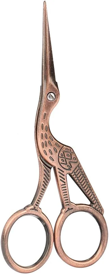 قیچی استیل ضد زنگ طرح قدیمی Tnfeeon، مدل درنا، ابزار آرایش مو و ابرو، کاربردی، طراحی قابل حمل، اندازه جمع و جور برای مصارف خانگی قیچی استیل ضد زنگ طرح قدیمی Tnfeeon، مدل درنا، ابزار آرایش مو و ابرو، کاربردی، طراحی قابل حمل، اندازه جمع و جور برای مصارف خانگی