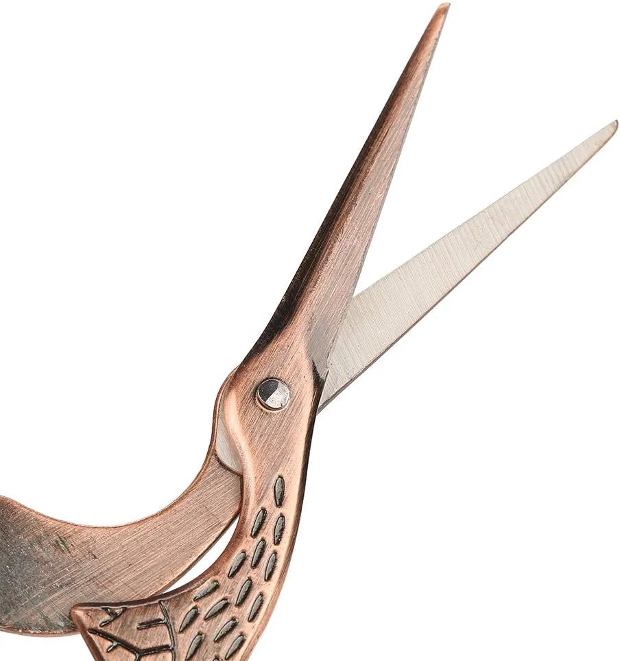 قیچی استیل ضد زنگ طرح قدیمی Tnfeeon، مدل درنا، ابزار آرایش مو و ابرو، کاربردی، طراحی قابل حمل، اندازه جمع و جور برای مصارف خانگی قیچی استیل ضد زنگ طرح قدیمی Tnfeeon، مدل درنا، ابزار آرایش مو و ابرو، کاربردی، طراحی قابل حمل، اندازه جمع و جور برای مصارف خانگی