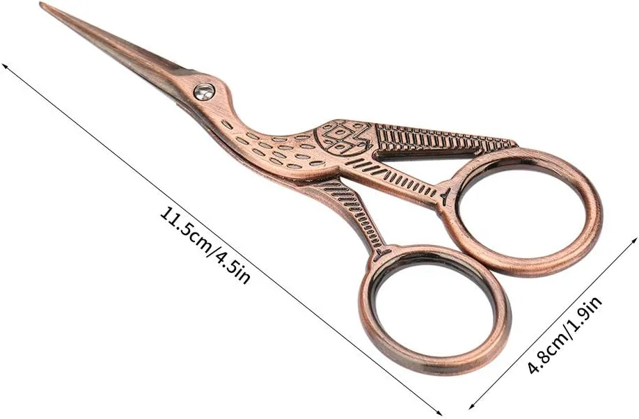 قیچی استیل ضد زنگ طرح قدیمی Tnfeeon، مدل درنا، ابزار آرایش مو و ابرو، کاربردی، طراحی قابل حمل، اندازه جمع و جور برای مصارف خانگی قیچی استیل ضد زنگ طرح قدیمی Tnfeeon، مدل درنا، ابزار آرایش مو و ابرو، کاربردی، طراحی قابل حمل، اندازه جمع و جور برای مصارف خانگی