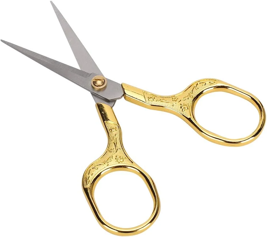 قیچی خیاطی قدیمی Tnfeeon، قیچی گلدوزی برای خیاطی، گلدوزی، کارهای هنری خانگی، استفاده روزمره (طلایی) قیچی خیاطی قدیمی Tnfeeon، قیچی گلدوزی برای خیاطی، گلدوزی، کارهای هنری خانگی، استفاده روزمره (طلایی)