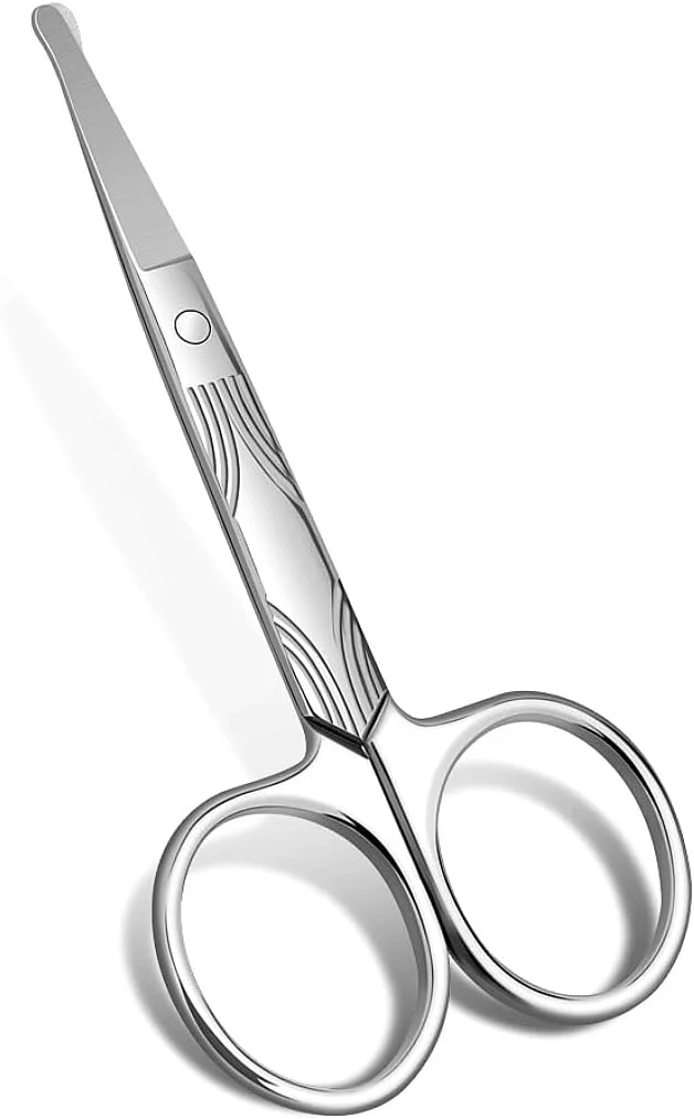 JZK Nasal Nose Hair Eyebrow Scissors Trimmer Remover for Men Women, mini Rounded tip Scissors for Beard Ear Hair Moustache Nail, Small pet Scissors for Dog cat face and paw Fur JZK Nasal Nose Hair Eyebrow Scissors Trimmer Remover for Men Women, mini Rounded tip Scissors for Beard Ear Hair Moustache Nail, Small pet Scissors for Dog cat face and paw Fur
