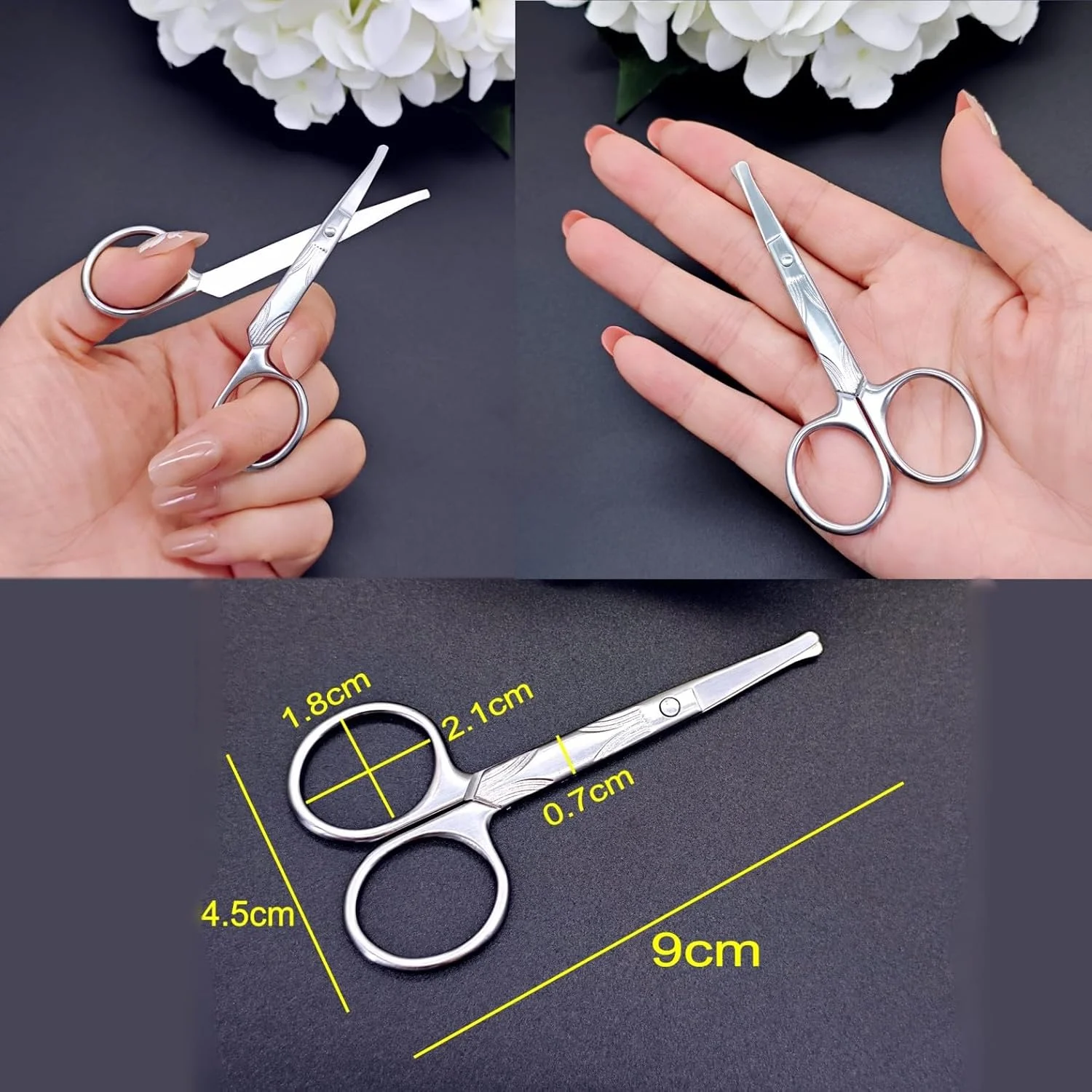 JZK Nasal Nose Hair Eyebrow Scissors Trimmer Remover for Men Women, mini Rounded tip Scissors for Beard Ear Hair Moustache Nail, Small pet Scissors for Dog cat face and paw Fur JZK Nasal Nose Hair Eyebrow Scissors Trimmer Remover for Men Women, mini Rounded tip Scissors for Beard Ear Hair Moustache Nail, Small pet Scissors for Dog cat face and paw Fur