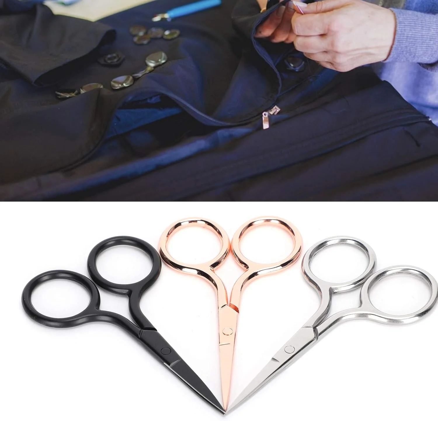 Tnfeeon 3Pcs Nose Scissors Beard Eyebrow Trimmer Small Eyebrow Scissors Nose Hair Tnfeeon 3Pcs Nose Scissors Beard Eyebrow Trimmer Small Eyebrow Scissors Nose Hair