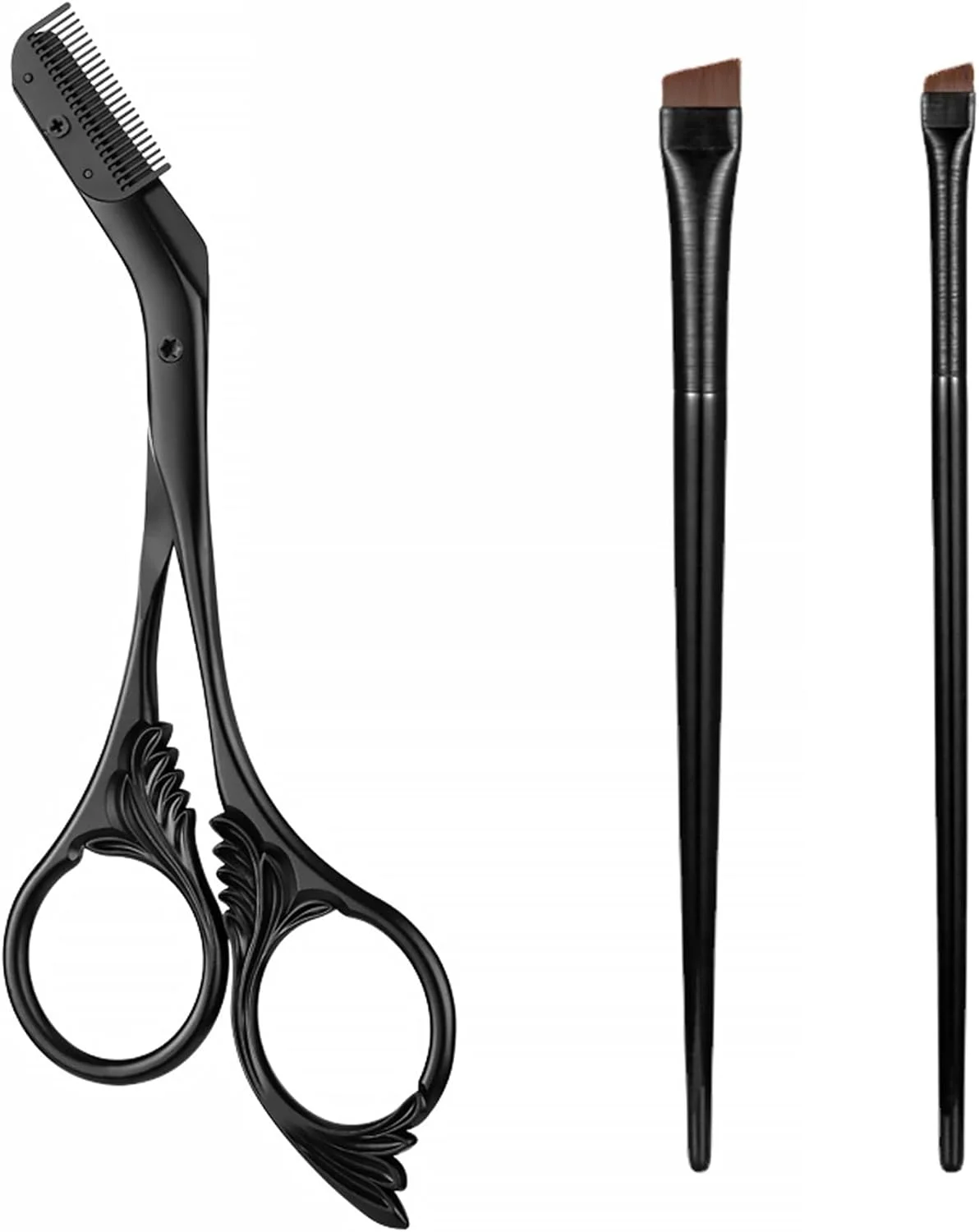 قیچی ابرو، قیچی اصلاح ابرو حرفه ای و دقیق با شانه، مشکی، مناسب برای اصلاح و حالت دهی موهای صورت آقایان و بانوان قیچی ابرو، قیچی اصلاح ابرو حرفه ای و دقیق با شانه، مشکی، مناسب برای اصلاح و حالت دهی موهای صورت آقایان و بانوان