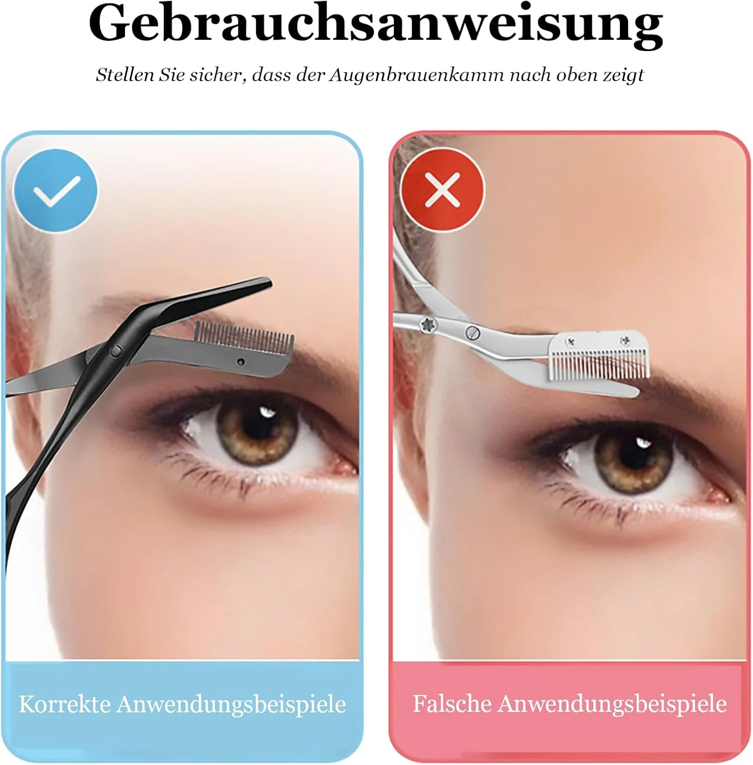 ANBOO Professional Eyebrow Scissors with Comb Stainless Steel Eyebrow Scissors for Women, Safe Eyebrow Trimmer without Skin Injury, Ideal for Men and Women Beginners Beauticians ANBOO Professional Eyebrow Scissors with Comb Stainless Steel Eyebrow Scissors for Women, Safe Eyebrow Trimmer without Skin Injury, Ideal for Men and Women Beginners Beauticians