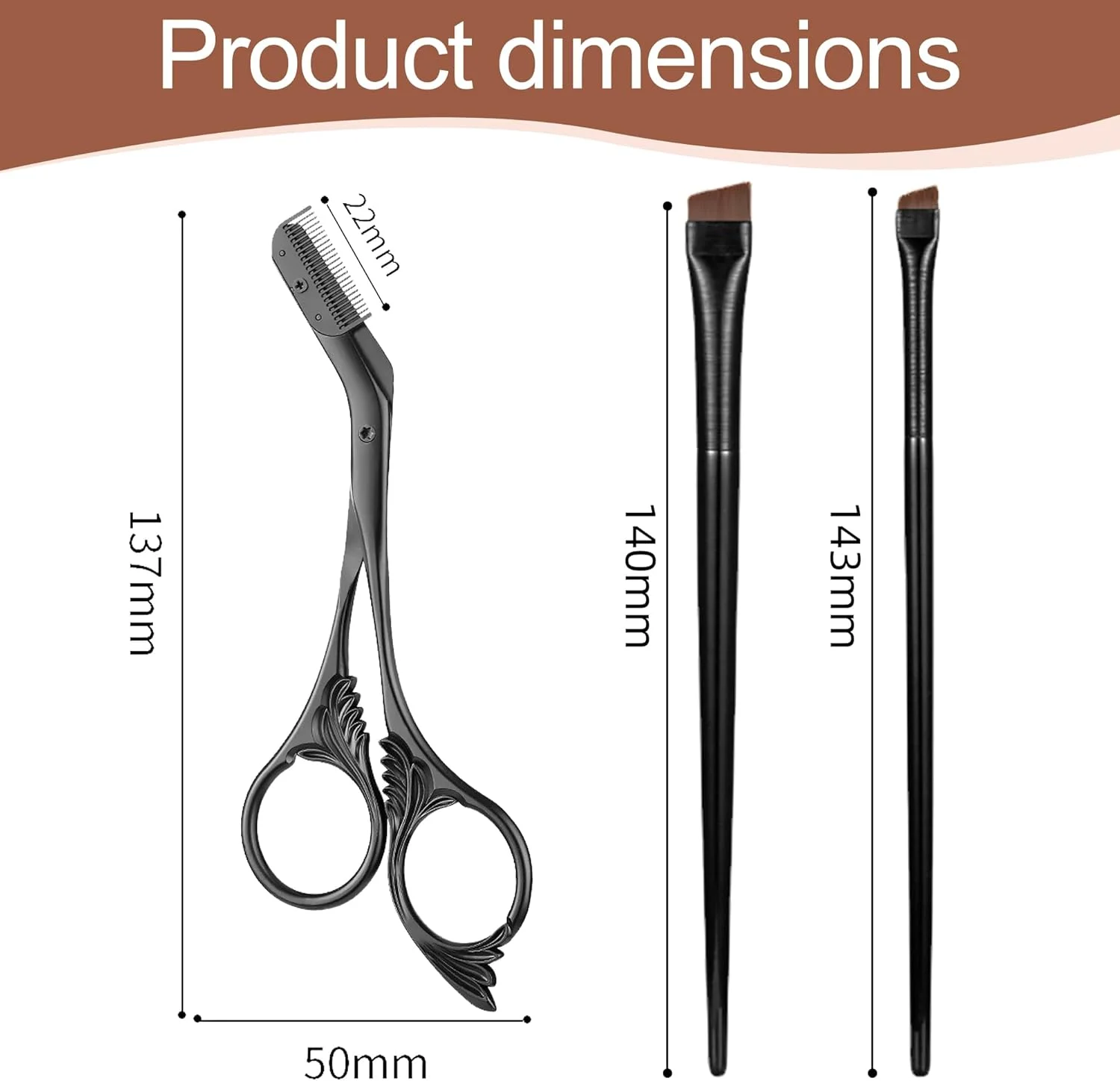 قیچی ابرو، قیچی اصلاح ابرو حرفه ای و دقیق با شانه، مشکی، مناسب برای اصلاح و حالت دهی موهای صورت آقایان و بانوان قیچی ابرو، قیچی اصلاح ابرو حرفه ای و دقیق با شانه، مشکی، مناسب برای اصلاح و حالت دهی موهای صورت آقایان و بانوان