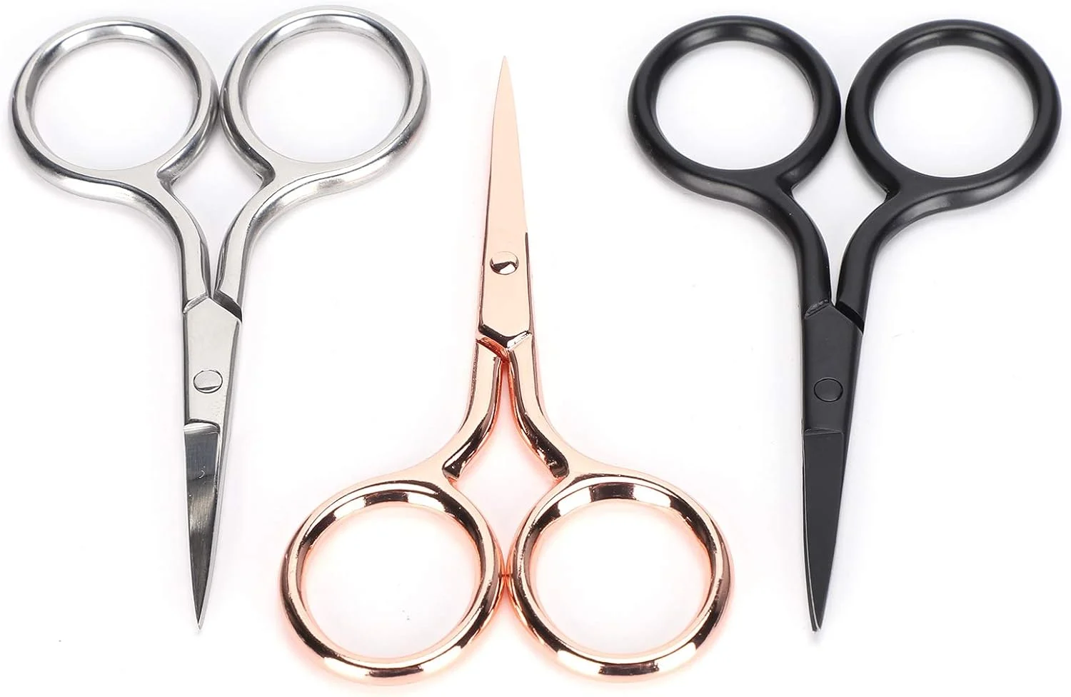 Tnfeeon 3Pcs Nose Scissors Beard Eyebrow Trimmer Small Eyebrow Scissors Nose Hair Tnfeeon 3Pcs Nose Scissors Beard Eyebrow Trimmer Small Eyebrow Scissors Nose Hair