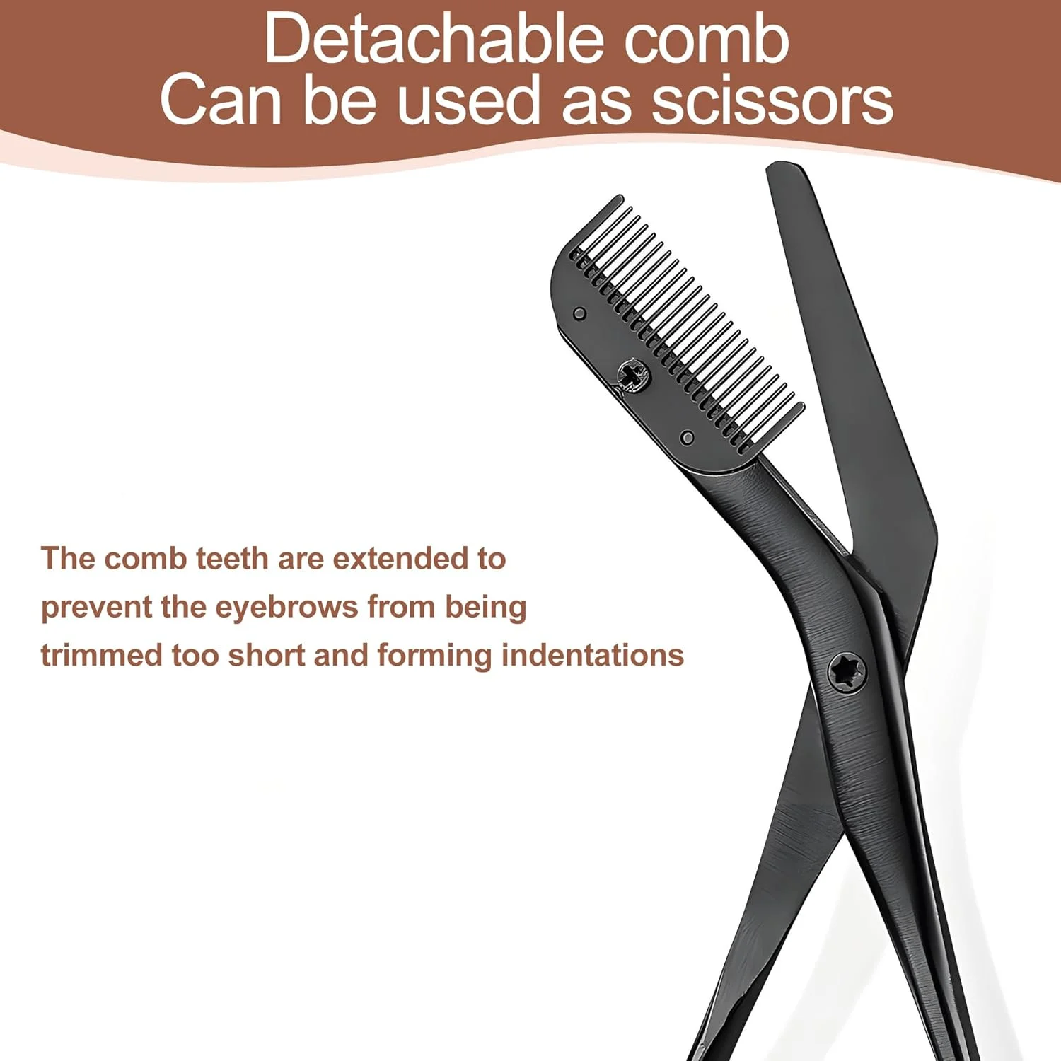 قیچی ابرو، قیچی اصلاح ابرو حرفه ای و دقیق با شانه، مشکی، مناسب برای اصلاح و حالت دهی موهای صورت آقایان و بانوان قیچی ابرو، قیچی اصلاح ابرو حرفه ای و دقیق با شانه، مشکی، مناسب برای اصلاح و حالت دهی موهای صورت آقایان و بانوان