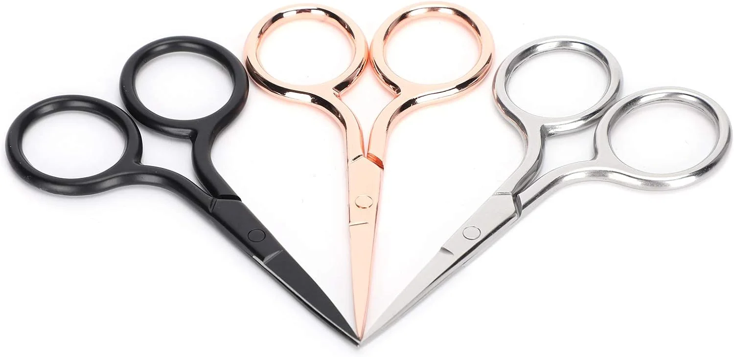 Tnfeeon 3Pcs Nose Scissors Beard Eyebrow Trimmer Small Eyebrow Scissors Nose Hair Tnfeeon 3Pcs Nose Scissors Beard Eyebrow Trimmer Small Eyebrow Scissors Nose Hair