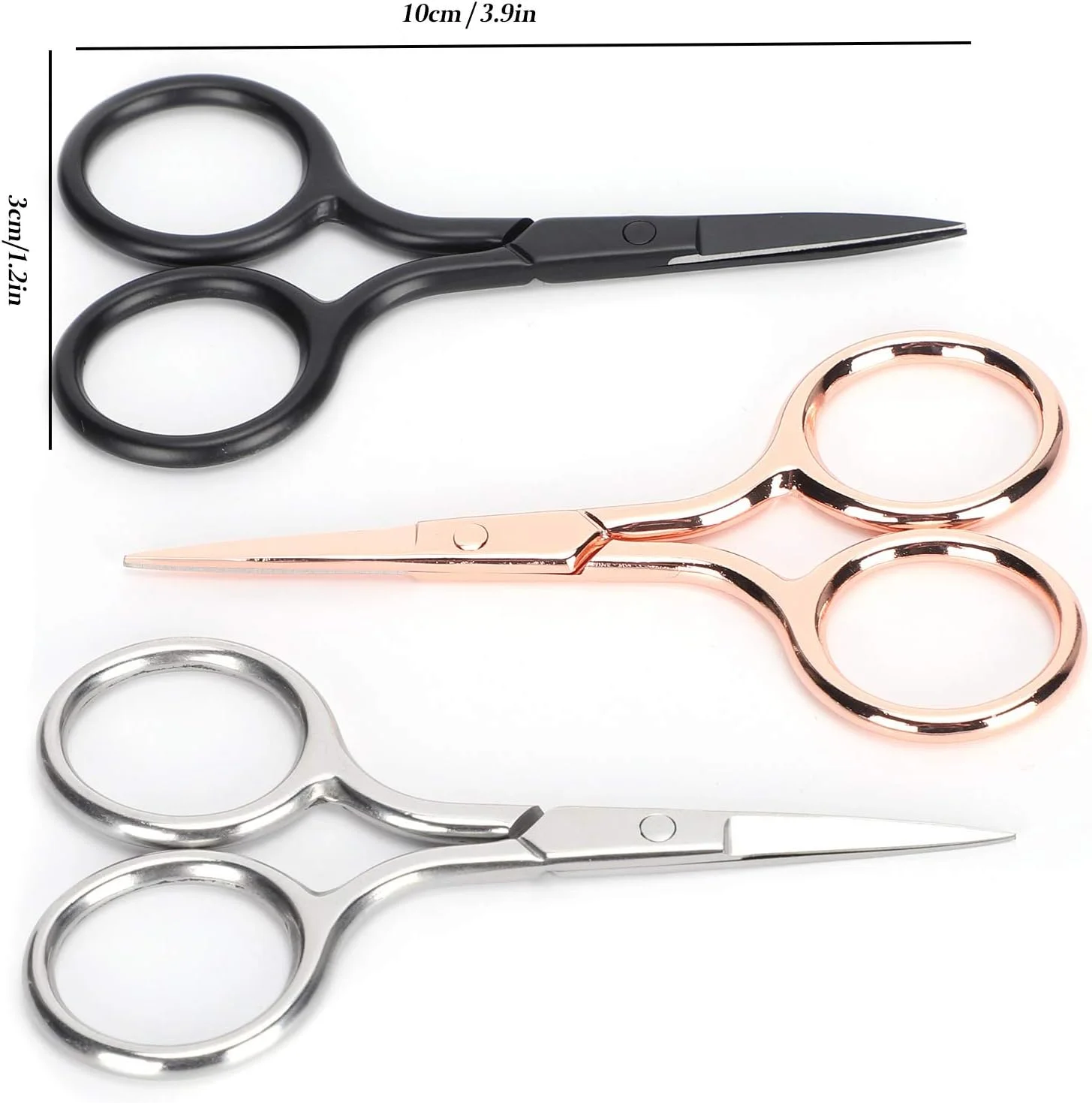 Tnfeeon 3Pcs Nose Scissors Beard Eyebrow Trimmer Small Eyebrow Scissors Nose Hair Tnfeeon 3Pcs Nose Scissors Beard Eyebrow Trimmer Small Eyebrow Scissors Nose Hair
