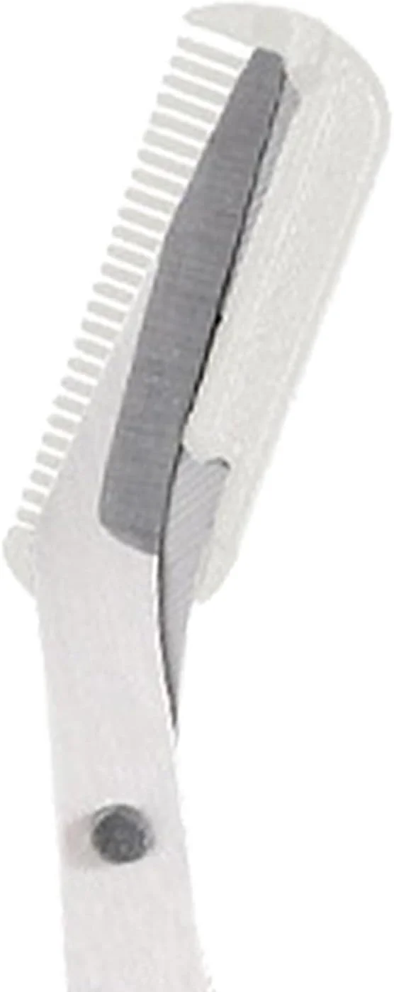 Professional Eyebrow Grooming Kit with Eyebrow Scissors & 6 Brow Brushes - Stainless Steel Eyebrow Trimmer Scissors,13cm Pearl White Design & 10.5cm Matte Black Silicone Brushes for Precision Trimming Professional Eyebrow Grooming Kit with Eyebrow Scissors & 6 Brow Brushes - Stainless Steel Eyebrow Trimmer Scissors,13cm Pearl White Design & 10.5cm Matte Black Silicone Brushes for Precision Trimming