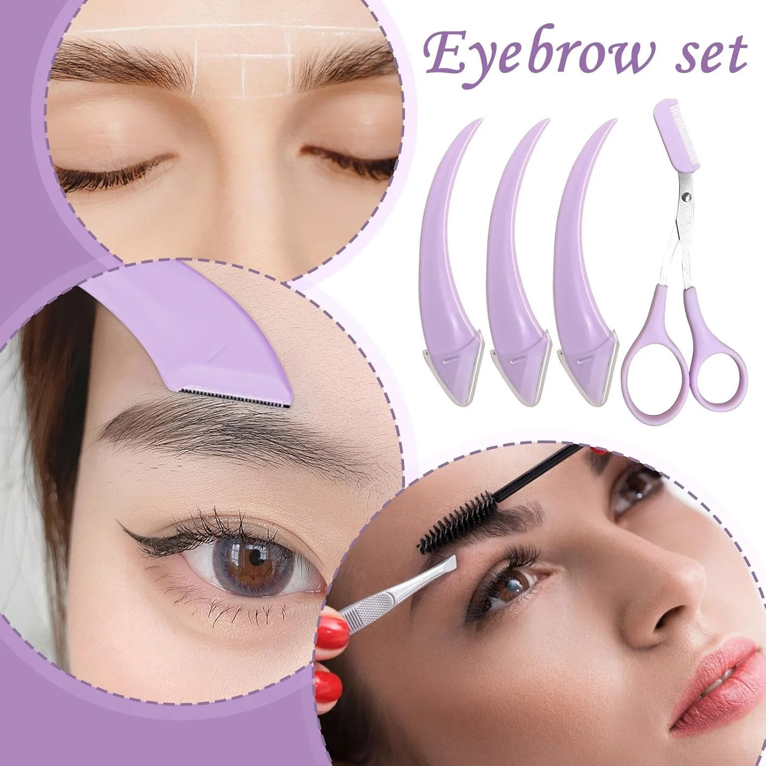 قیچی ابرو با شانه، کیت حالت دهنده ابرو ضد لغزش، ابزار آرایشی برای مسافرت، حمام منزل، اسپا، آرایش روزانه قیچی ابرو با شانه، کیت حالت دهنده ابرو ضد لغزش، ابزار آرایشی برای مسافرت، حمام منزل، اسپا، آرایش روزانه