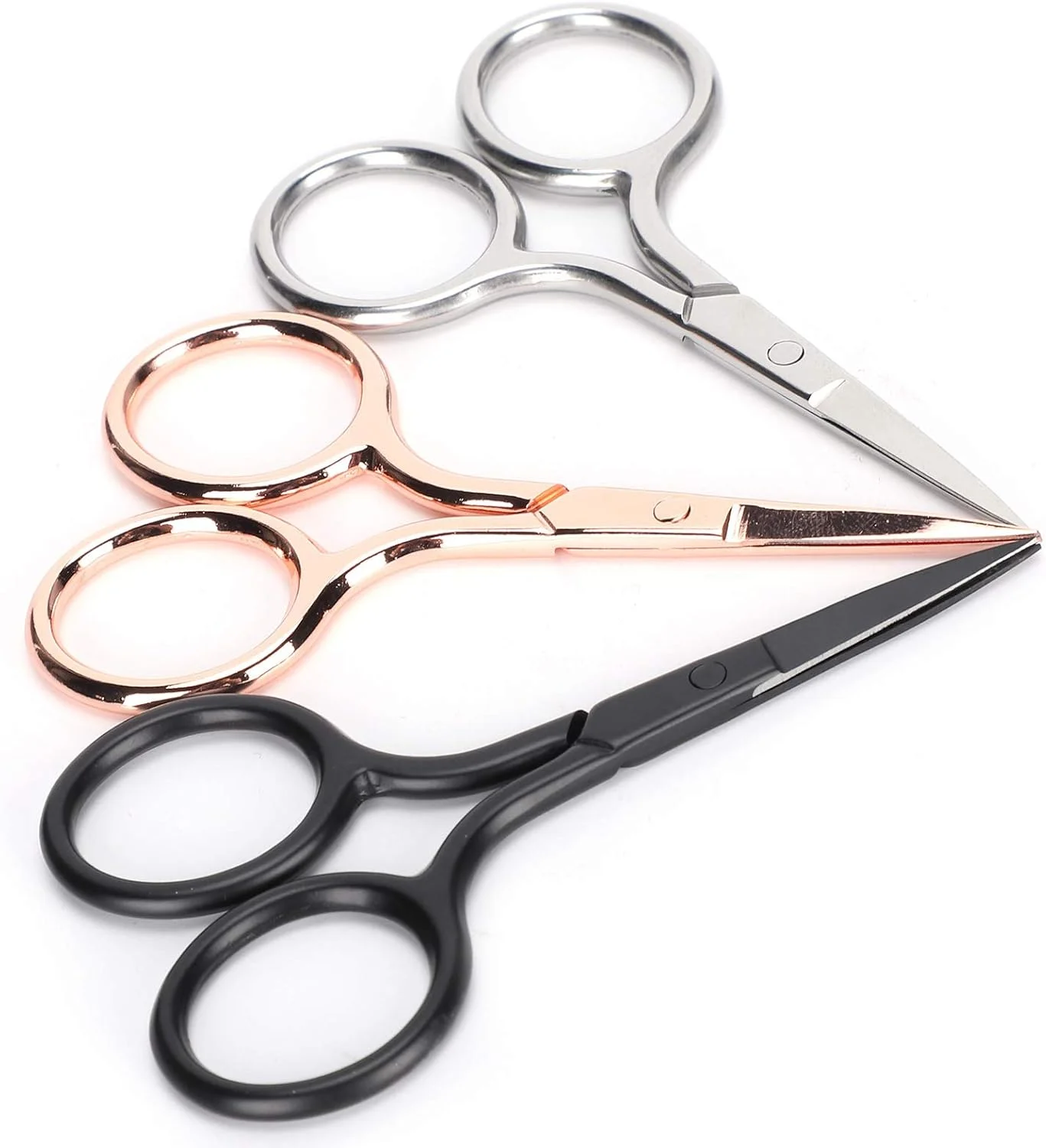 Tnfeeon 3Pcs Nose Scissors Beard Eyebrow Trimmer Small Eyebrow Scissors Nose Hair Tnfeeon 3Pcs Nose Scissors Beard Eyebrow Trimmer Small Eyebrow Scissors Nose Hair