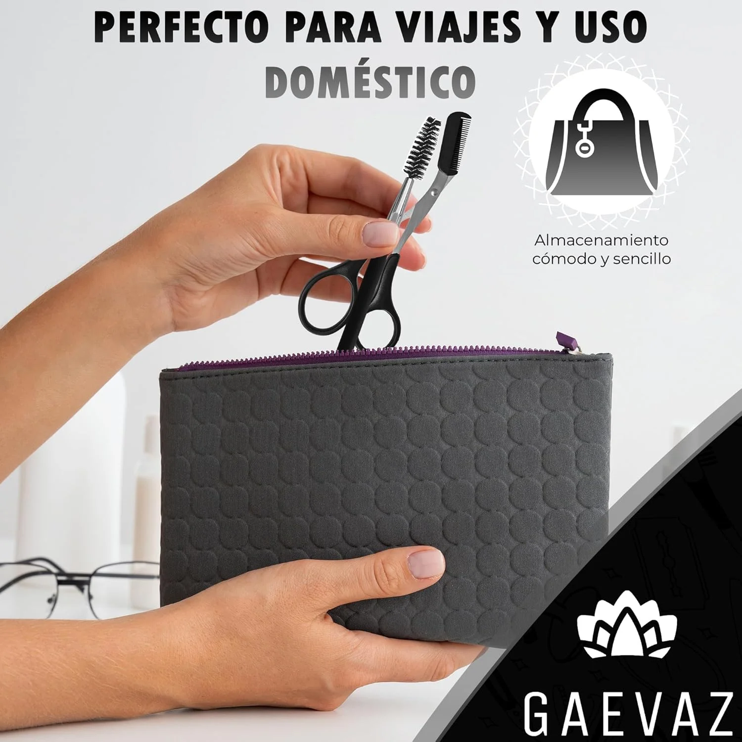 قیچی ابرو GAEVAZ® با شانه جداشدنی + برس برای حالت دادن و فرم دادن به ابروها و مژه ها | پیرایش حرفه ای ابرو در خانه ایده آل برای زنان و مردان (مشکی) قیچی ابرو GAEVAZ® با شانه جداشدنی + برس برای حالت دادن و فرم دادن به ابروها و مژه ها | پیرایش حرفه ای ابرو در خانه ایده آل برای زنان و مردان (مشکی)