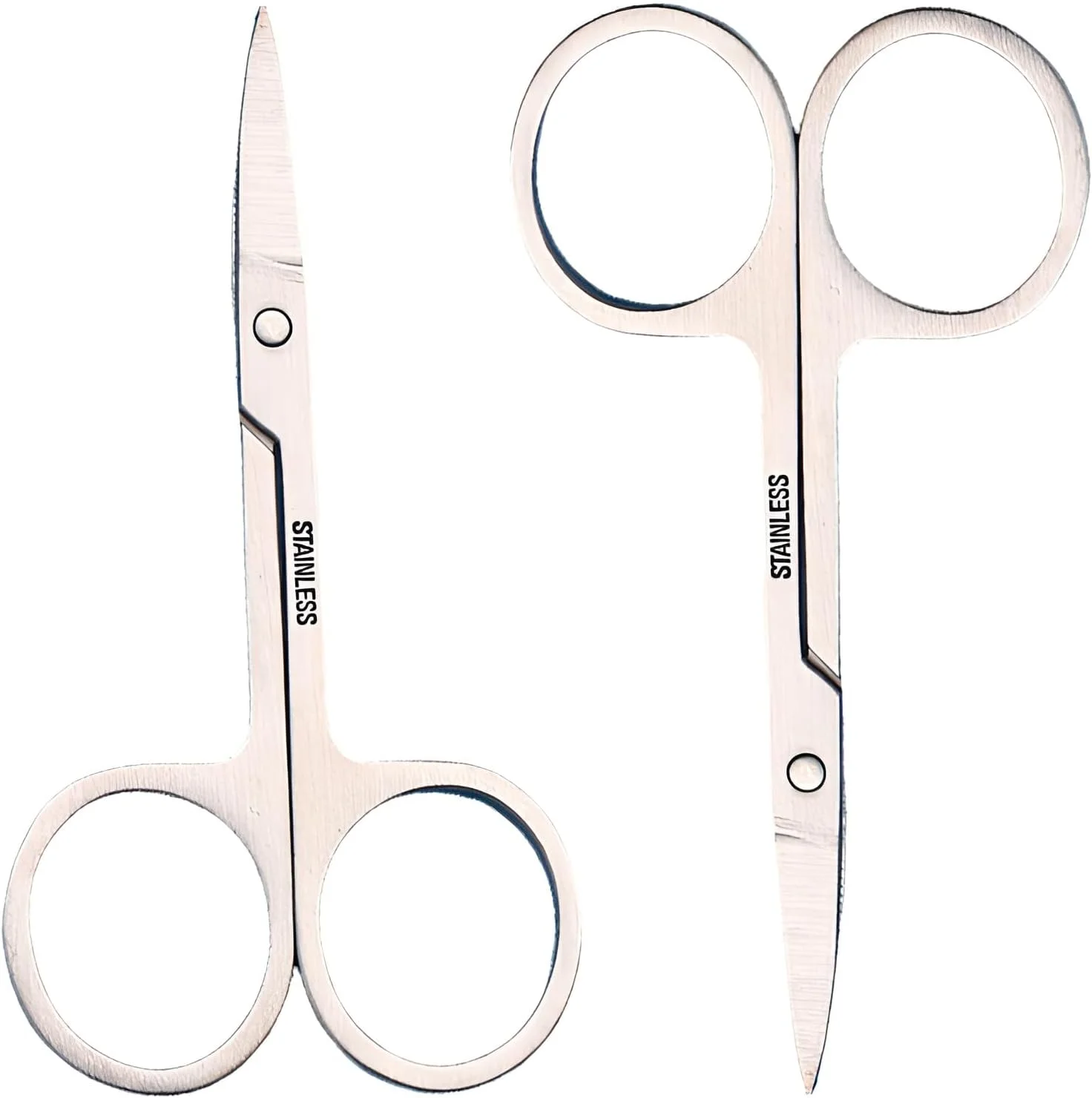 قیچی ابرو کوچک دو عددی چند منظوره - قیچی های فلزی استیل منحنی کوچک برای اصلاح ابرو، مژه، موی بینی، سبیل، ناخن، کاردستی بانوان قیچی ابرو کوچک دو عددی چند منظوره - قیچی های فلزی استیل منحنی کوچک برای اصلاح ابرو، مژه، موی بینی، سبیل، ناخن، کاردستی بانوان