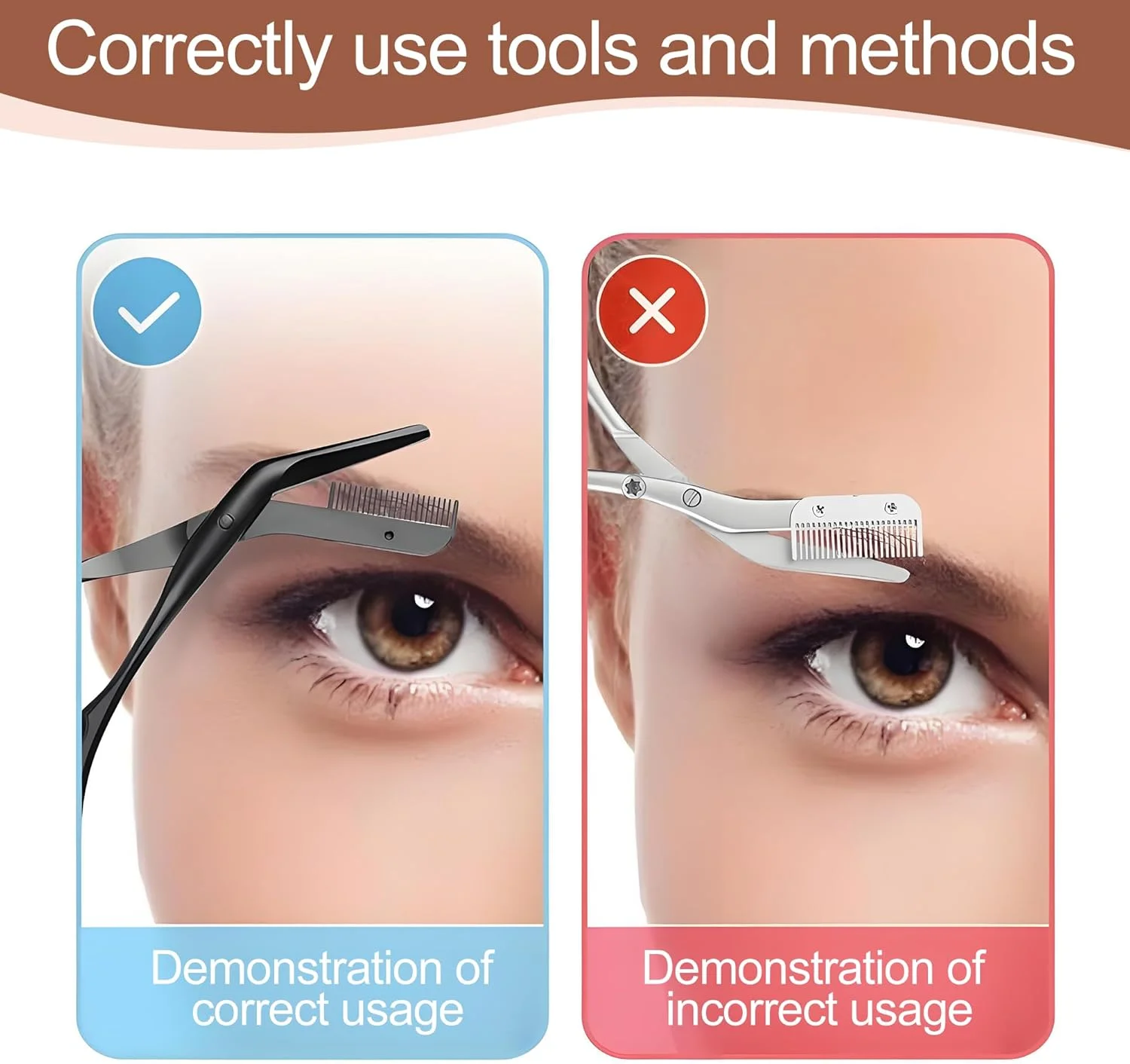 قیچی ابرو، قیچی اصلاح ابرو حرفه ای و دقیق با شانه، مشکی، مناسب برای اصلاح و حالت دهی موهای صورت آقایان و بانوان قیچی ابرو، قیچی اصلاح ابرو حرفه ای و دقیق با شانه، مشکی، مناسب برای اصلاح و حالت دهی موهای صورت آقایان و بانوان