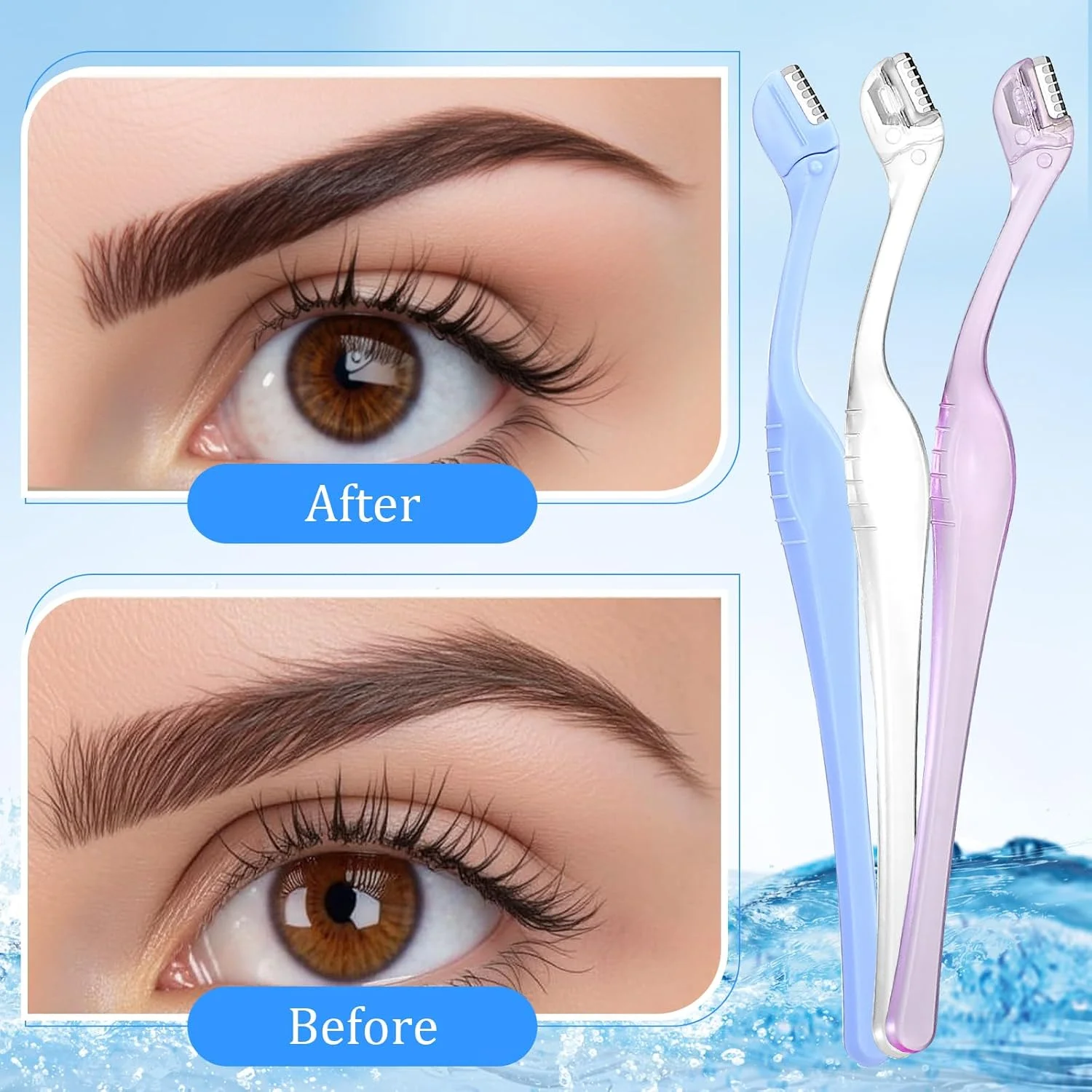 تیغ ابرو 6 عددی، تیغ ابرو مینی، تیغ صورت 13 سانتی متری برای زنان، تیغ های مینی با درپوش ایمنی برای مراقبت از صورت و آرایش (چند رنگ) تیغ ابرو 6 عددی، تیغ ابرو مینی، تیغ صورت 13 سانتی متری برای زنان، تیغ های مینی با درپوش ایمنی برای مراقبت از صورت و آرایش (چند رنگ)