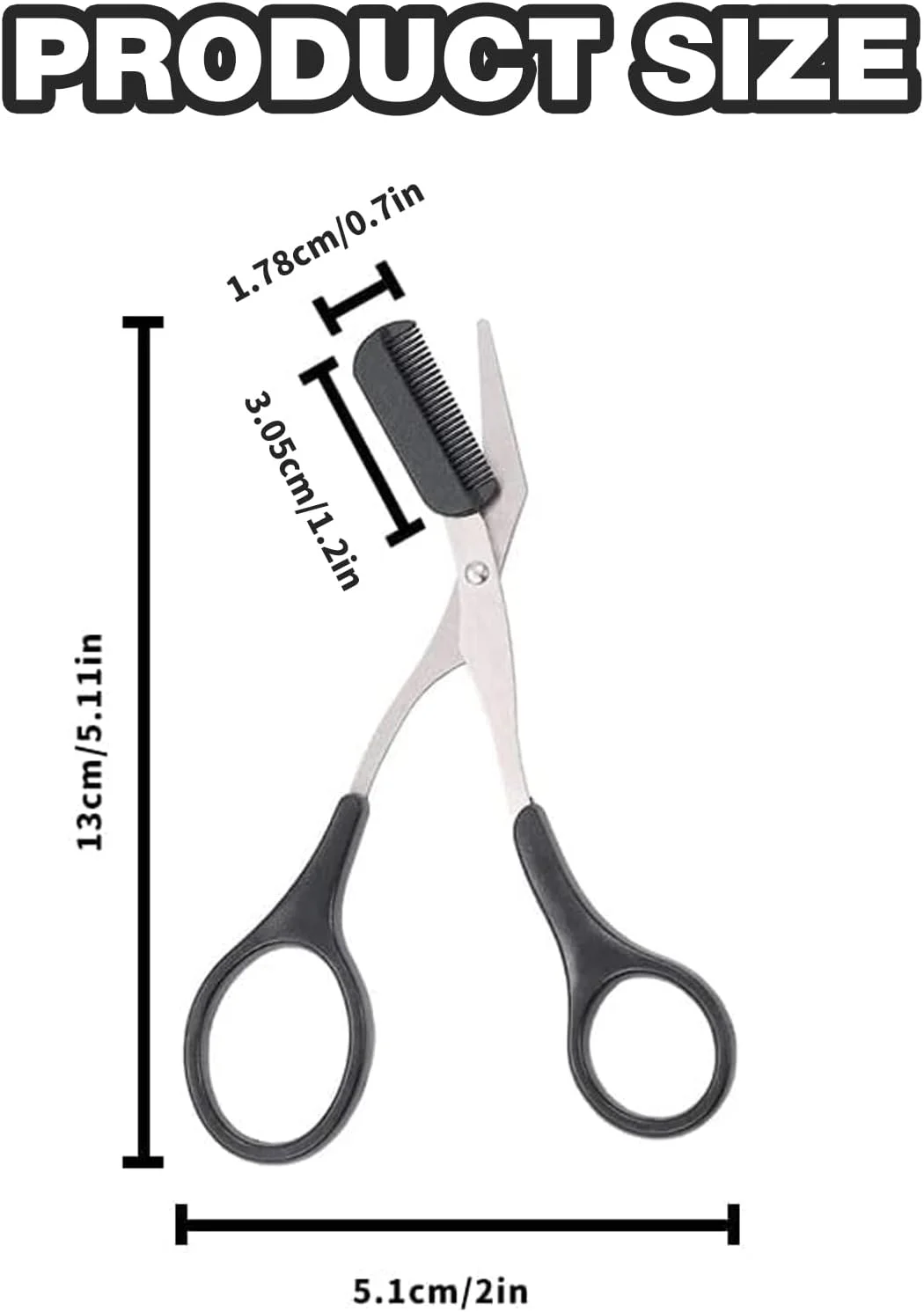 قیچی ابرو استیل ضد زنگ دفسدار 6 عددی با شانه مژه، ابزار زیبایی مشکی برای آقایان و بانوان قیچی ابرو استیل ضد زنگ دفسدار 6 عددی با شانه مژه، ابزار زیبایی مشکی برای آقایان و بانوان