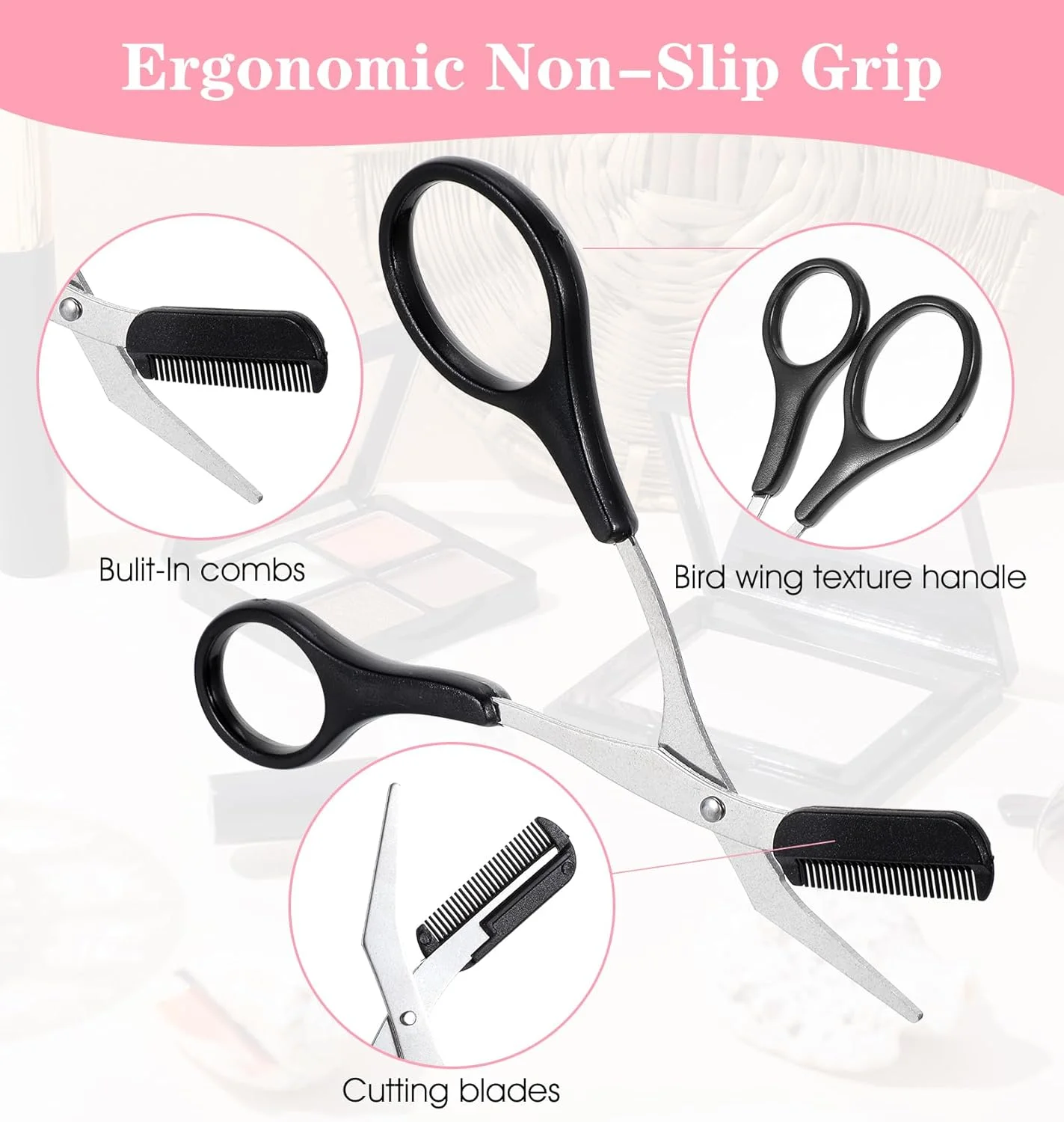 قیچی ابرو زنانه، 2 عدد قیچی اصلاح ابرو به همراه شانه + 2 عدد موچین انحنا دار، ست دقیق برای آقایان و بانوان، ایده آل برای از بین بردن موهای صورت قیچی ابرو زنانه، 2 عدد قیچی اصلاح ابرو به همراه شانه + 2 عدد موچین انحنا دار، ست دقیق برای آقایان و بانوان، ایده آل برای از بین بردن موهای صورت