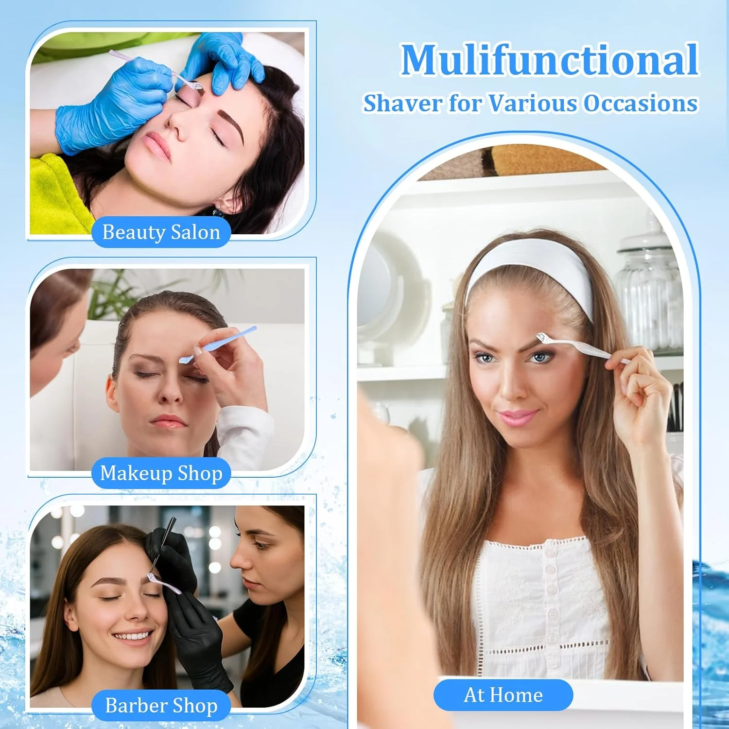 تیغ ابرو 6 عددی، تیغ ابرو مینی، تیغ صورت 13 سانتی متری برای زنان، تیغ های مینی با درپوش ایمنی برای مراقبت از صورت و آرایش (چند رنگ) تیغ ابرو 6 عددی، تیغ ابرو مینی، تیغ صورت 13 سانتی متری برای زنان، تیغ های مینی با درپوش ایمنی برای مراقبت از صورت و آرایش (چند رنگ)