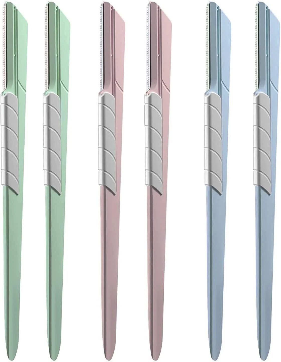 تیغ ابرو زنانه بوکلا 6 عددی، موبر ابرو با روکش کشویی، شکل دهنده ارگونومیک ابرو و تیغ صورت برای از بین بردن موهای زائد، لایه بردار ملایم پوست تیغ ابرو زنانه بوکلا 6 عددی، موبر ابرو با روکش کشویی، شکل دهنده ارگونومیک ابرو و تیغ صورت برای از بین بردن موهای زائد، لایه بردار ملایم پوست